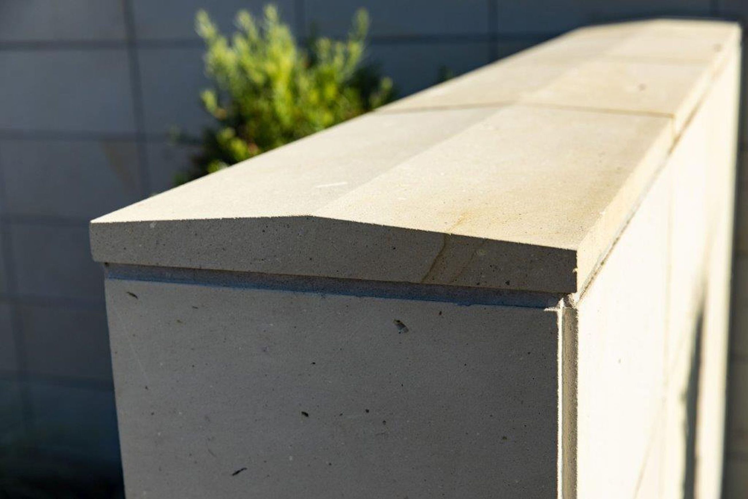 Natural Awa Wall With Angled Capping