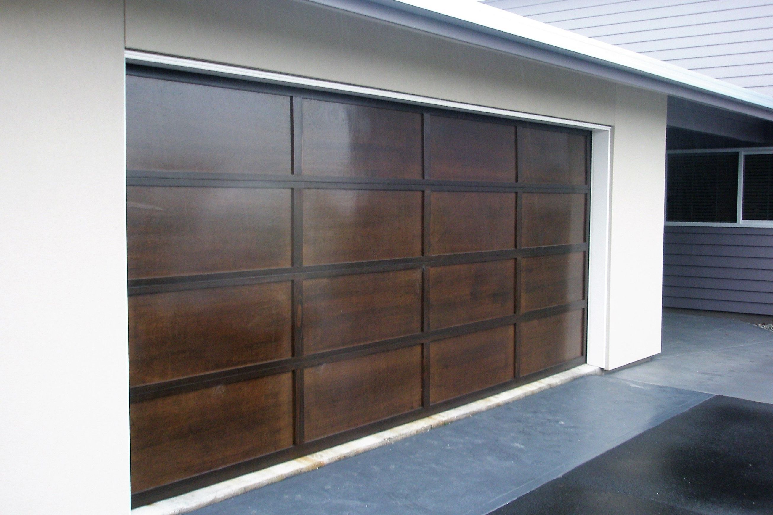 Ply and Batten Clad Garage Door
