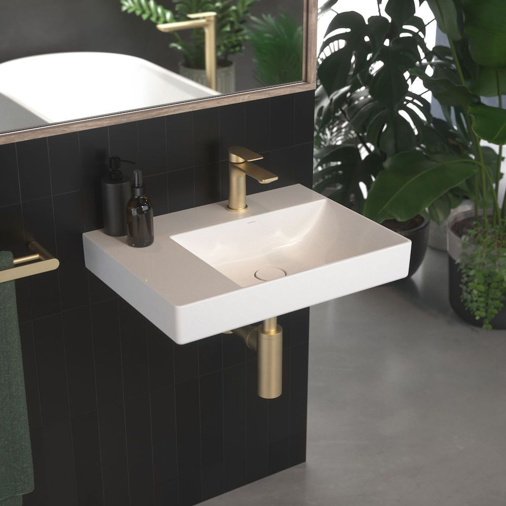 Urbane II Left Hand Shelf Wall Basin