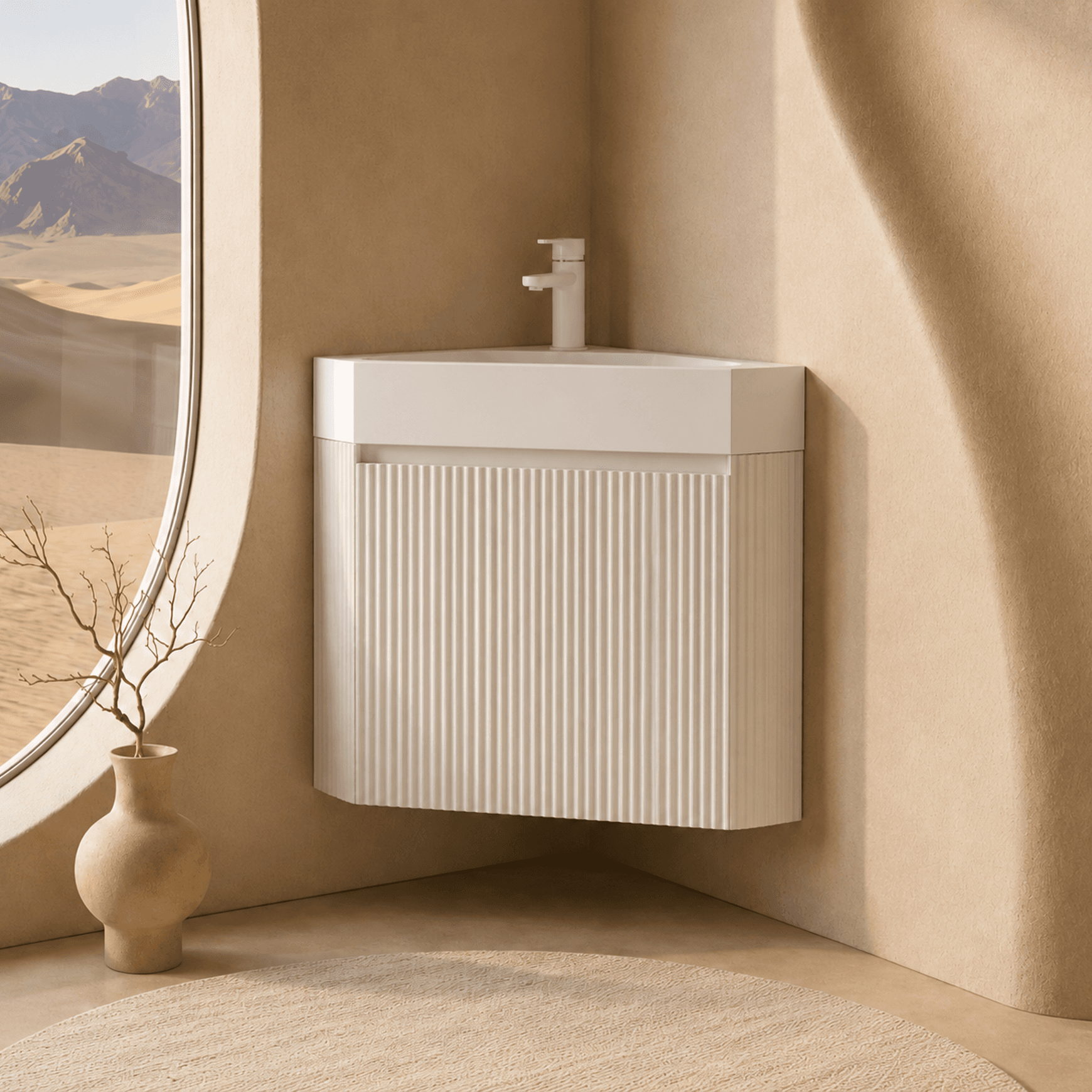 Desert Rock Wall Hung Vanity and Basin - DRV020