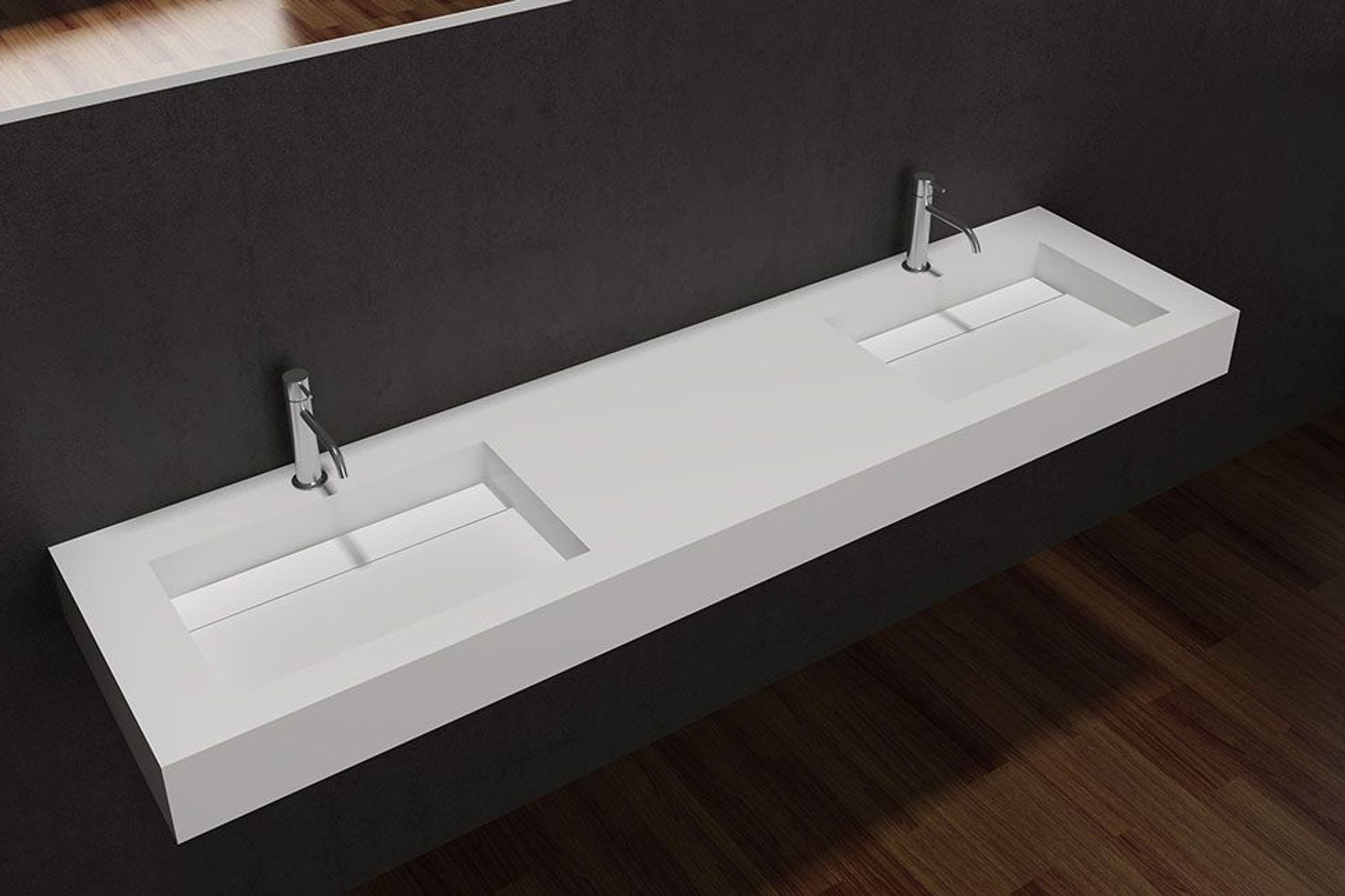Facile 1800 Double Wall Hung Basin - Bathroom Vanity