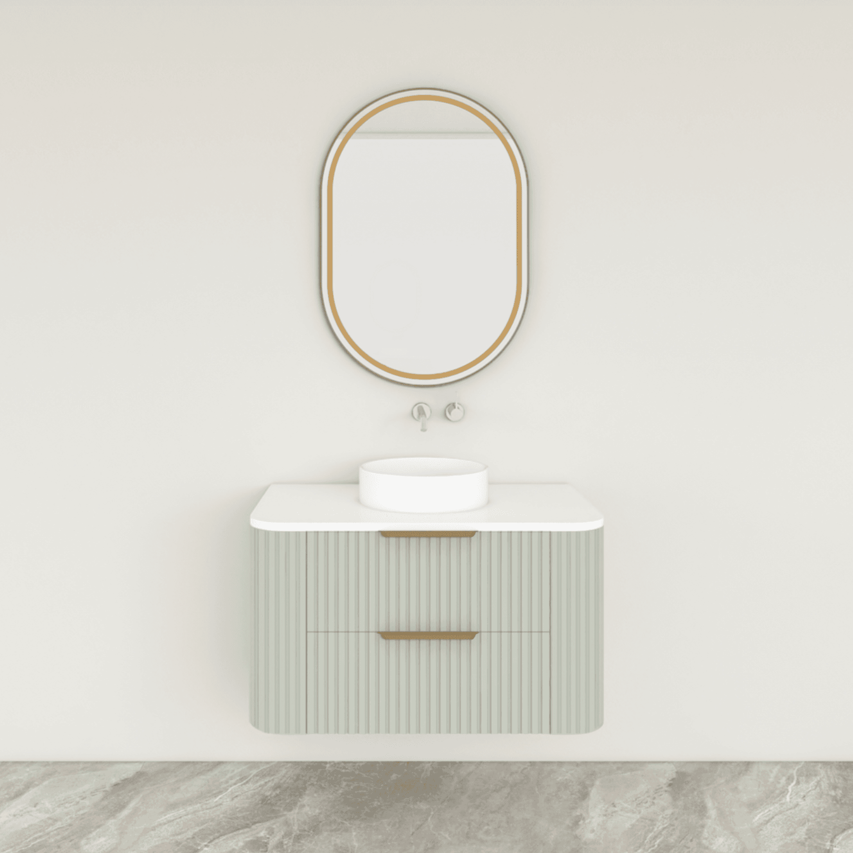 ESTATE 90 Vanity | Wall Hung Double Drawer W900-1200mm