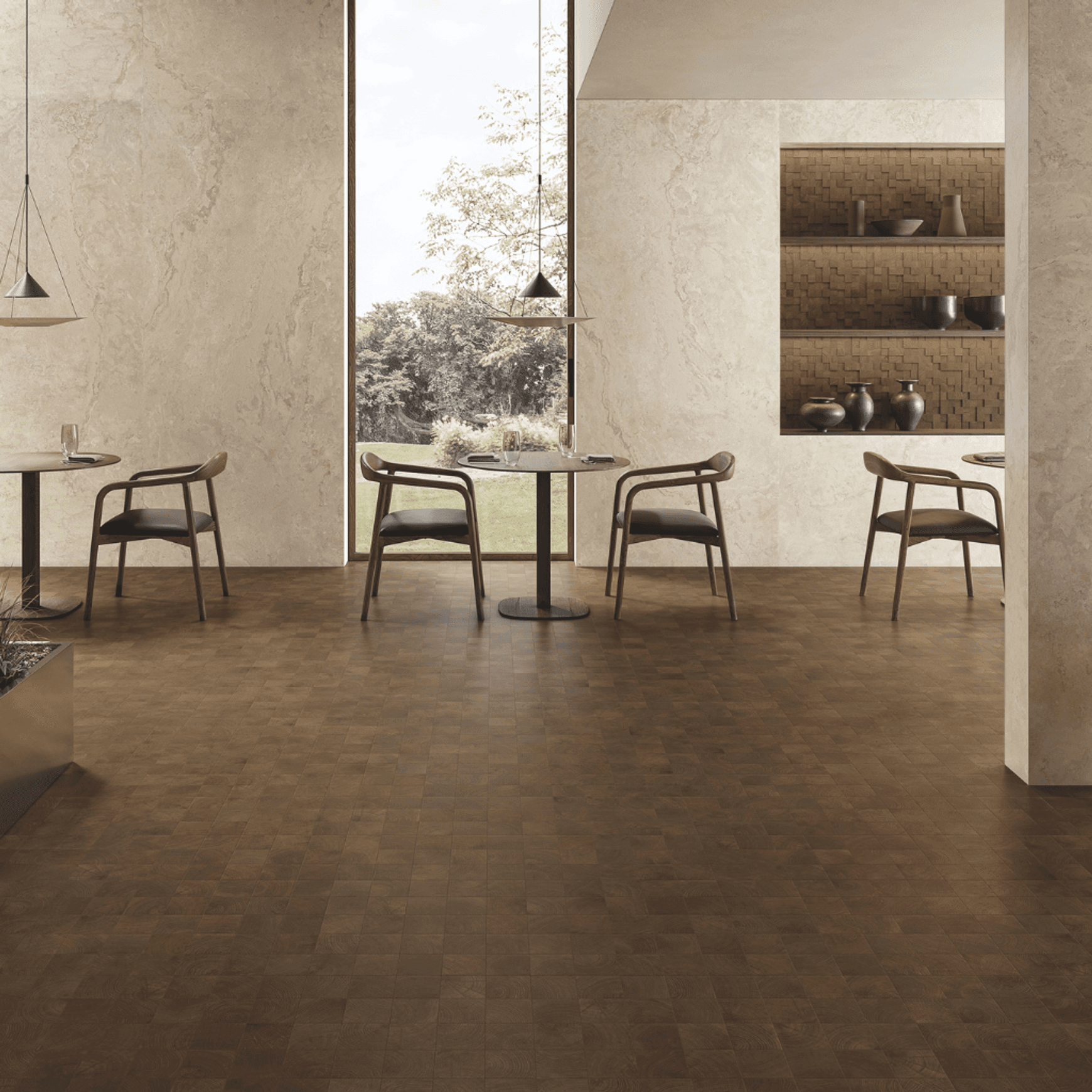W-Circles Wenge tile
