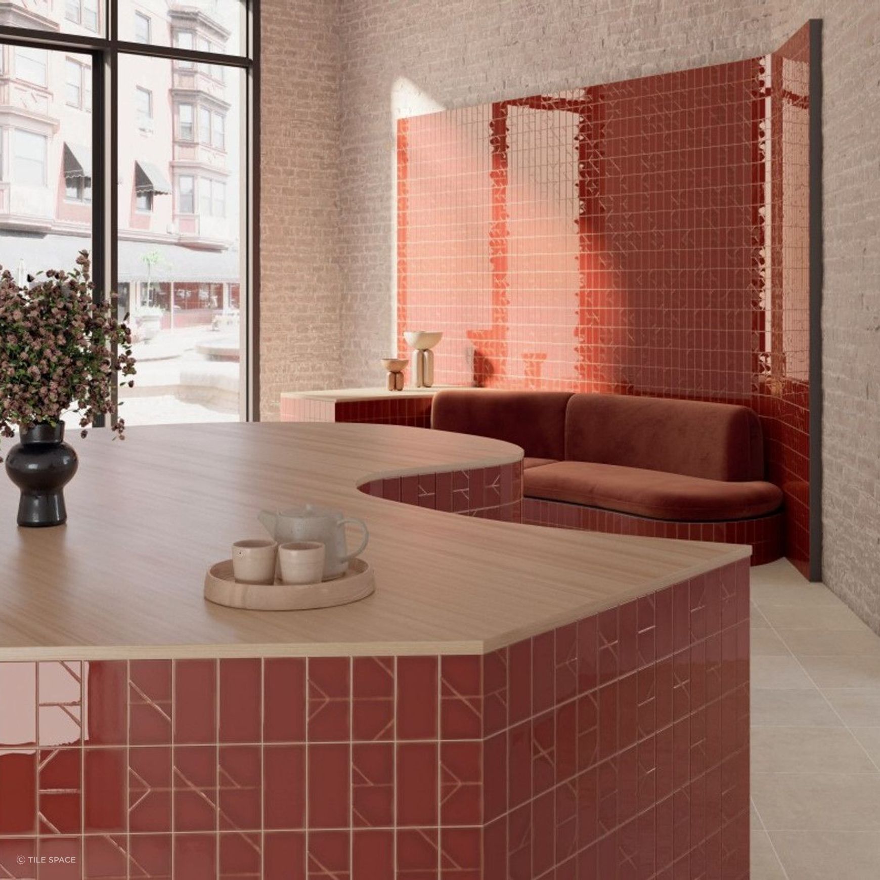Yoko | Bordo Gloss | 62x125