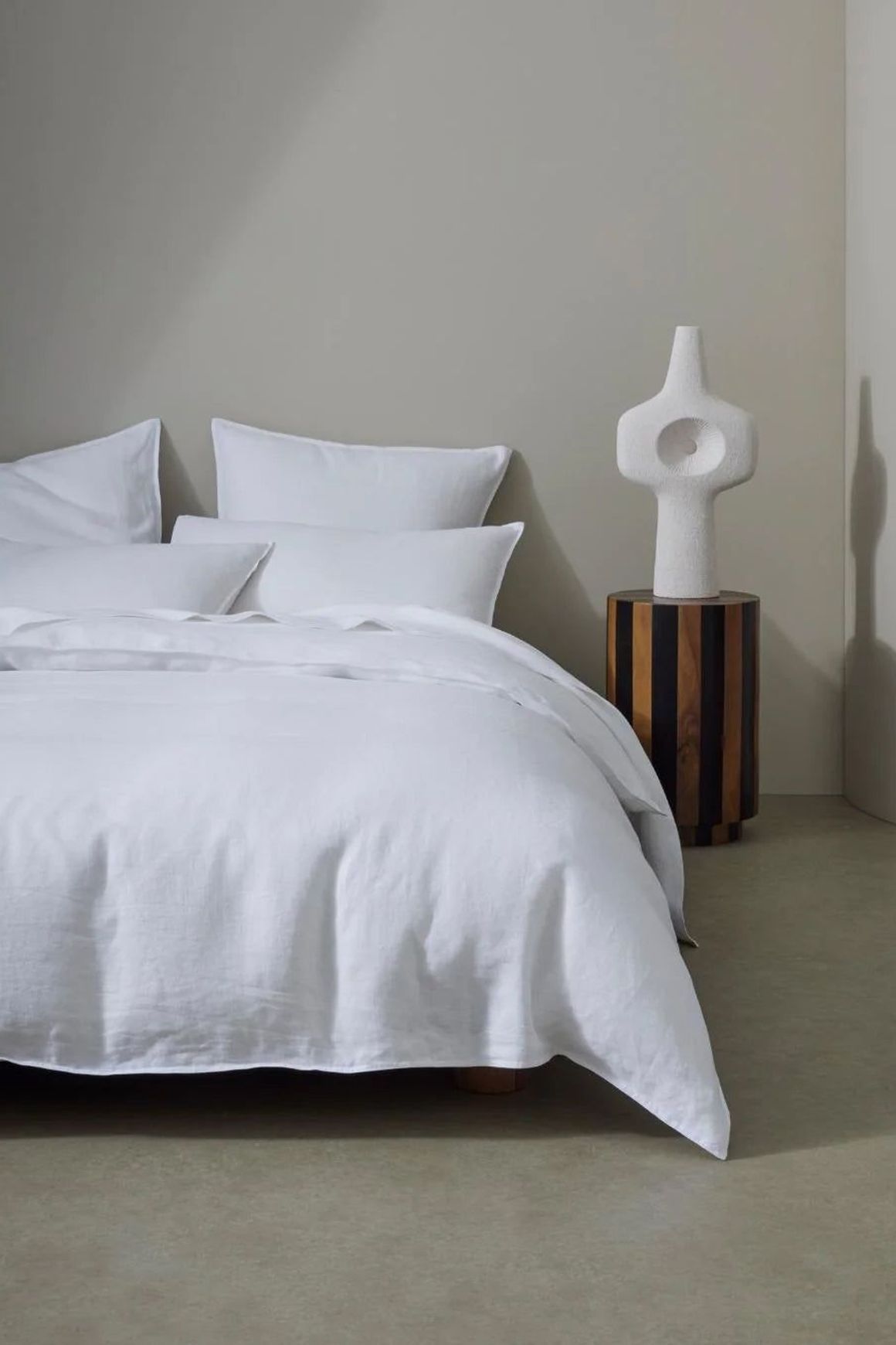 Ravello Linen Quilt Cover - White | Weave Home Bed Linen