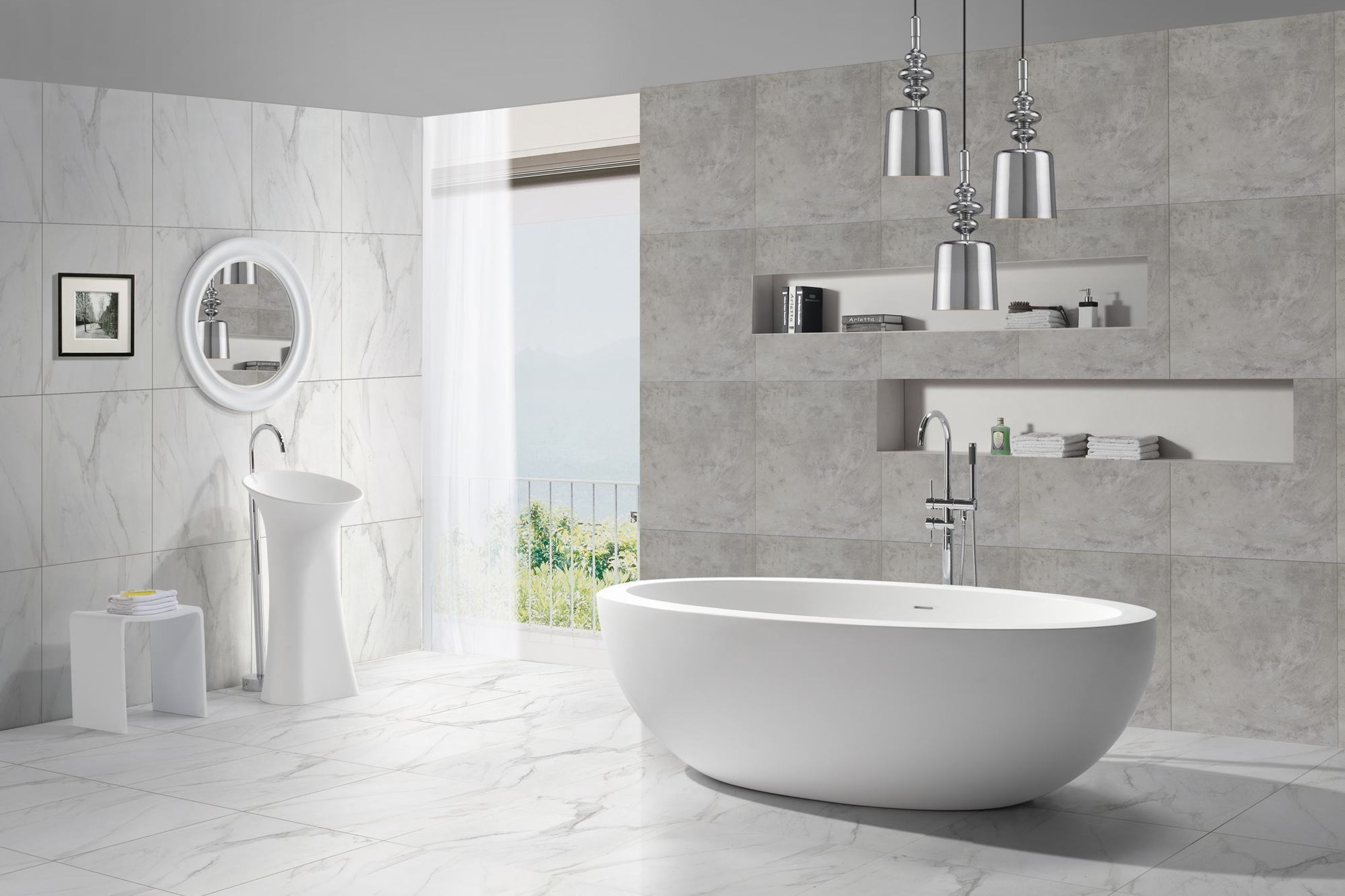 B048 Two Person Oval Shaped Hugi Bath 1880MM