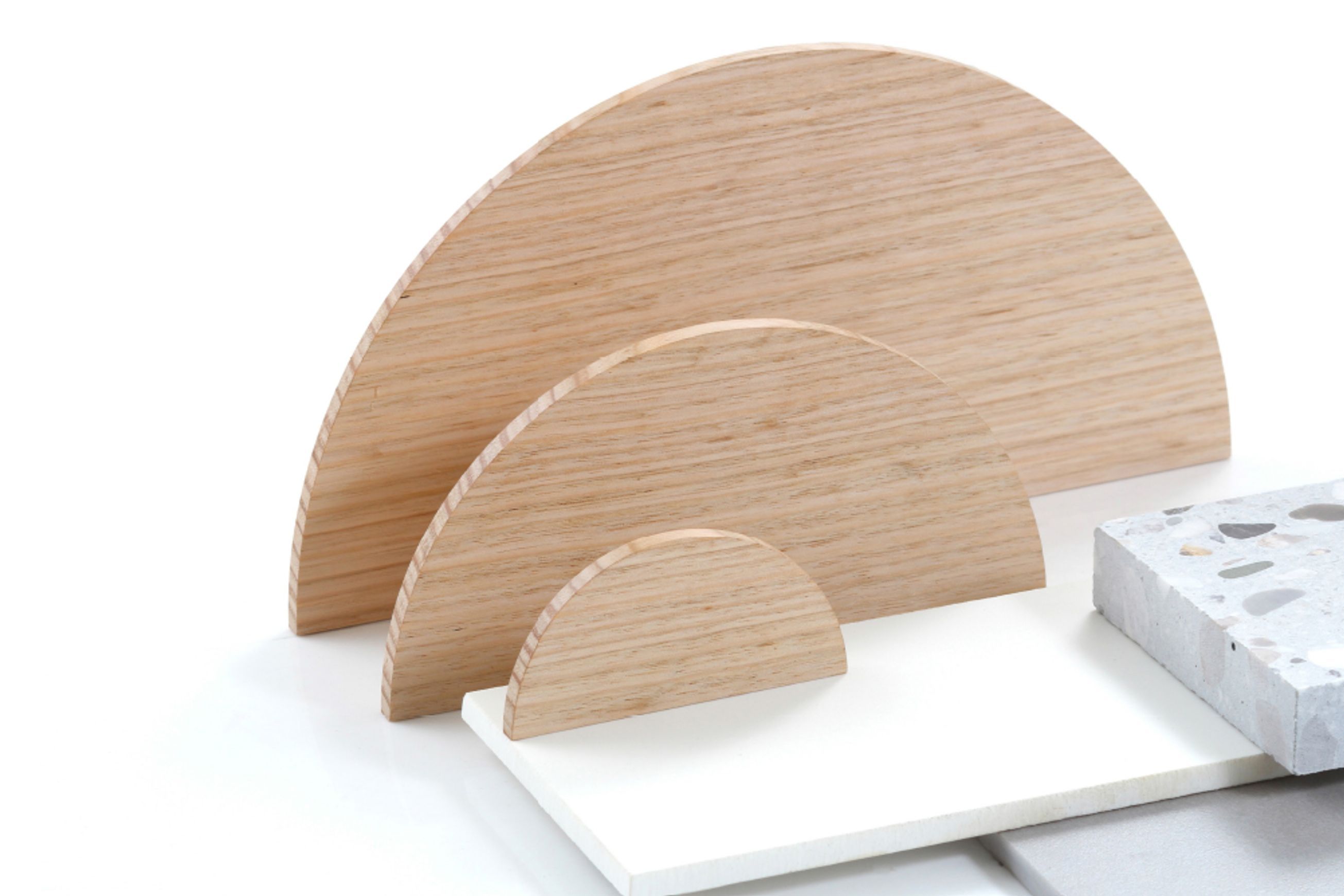 Hand Crafted Timber Half Moon Handles