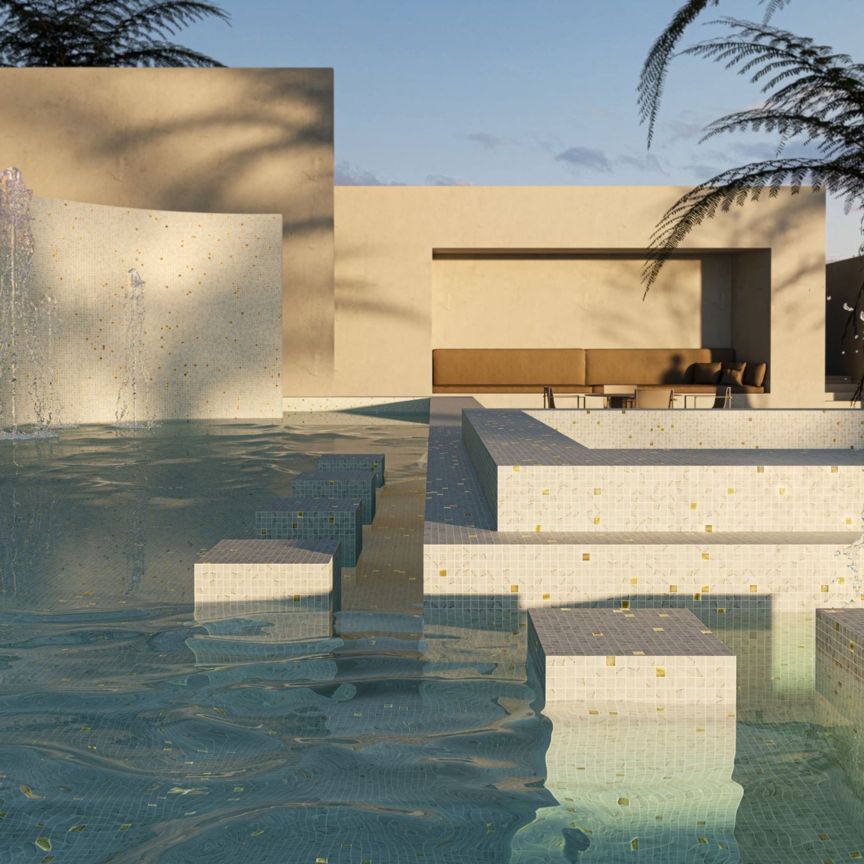 Carrara | Gold Mosaics Collection by Ezarri