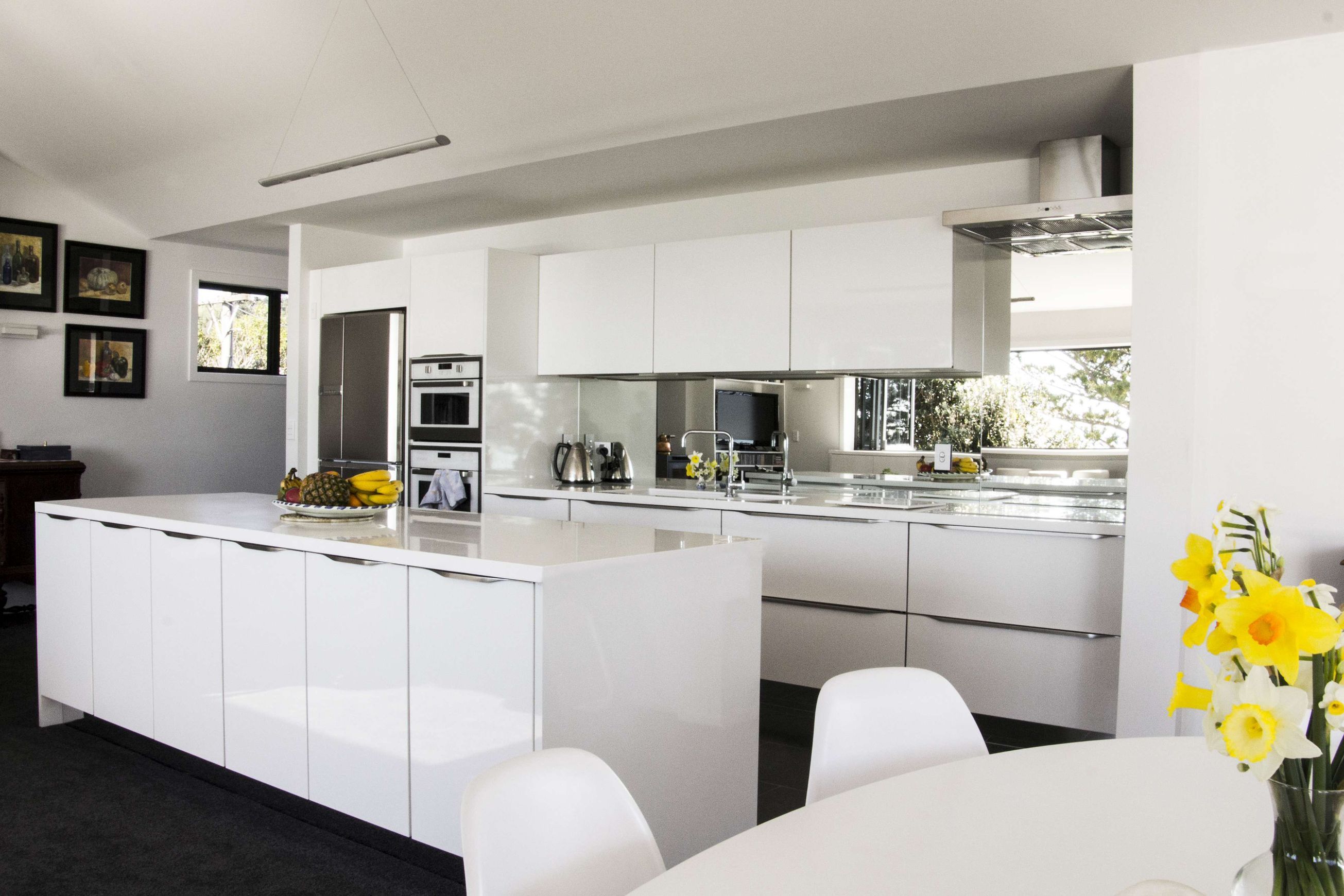 Silver Mirror Glass Splashback