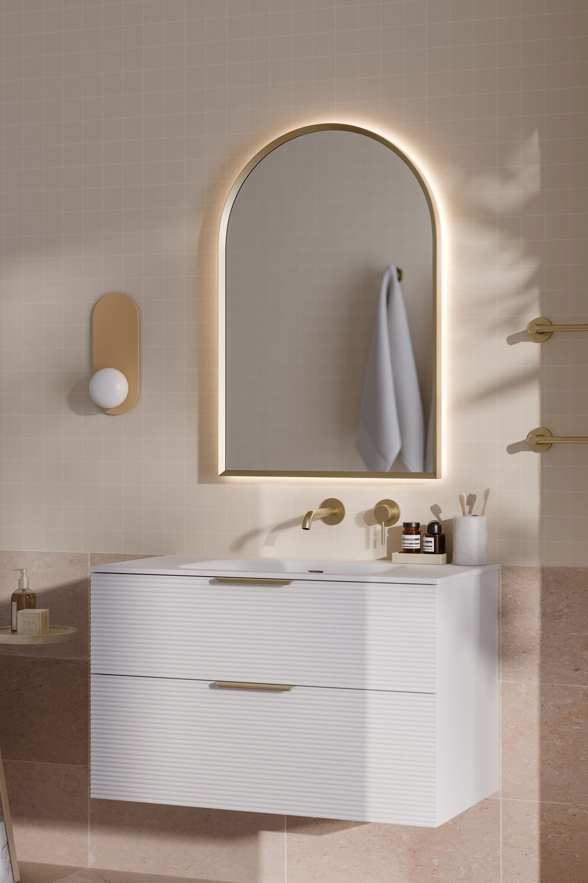 Lineare 900 Vanity | 2 Drawer | Inset Basin