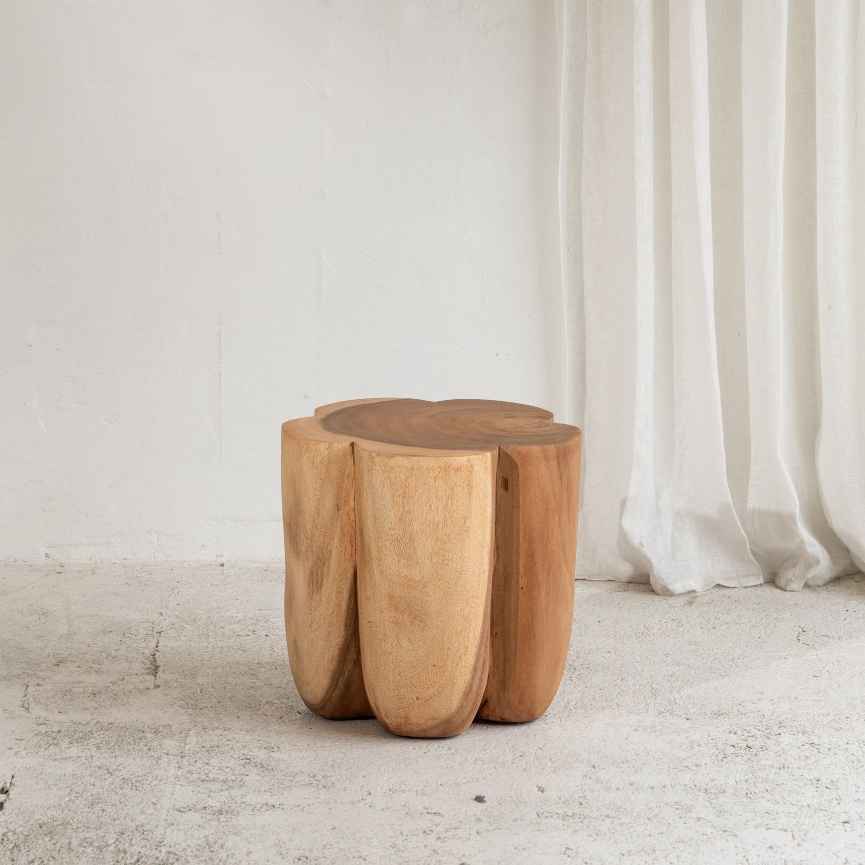 Flore Curved Side Table - Natural