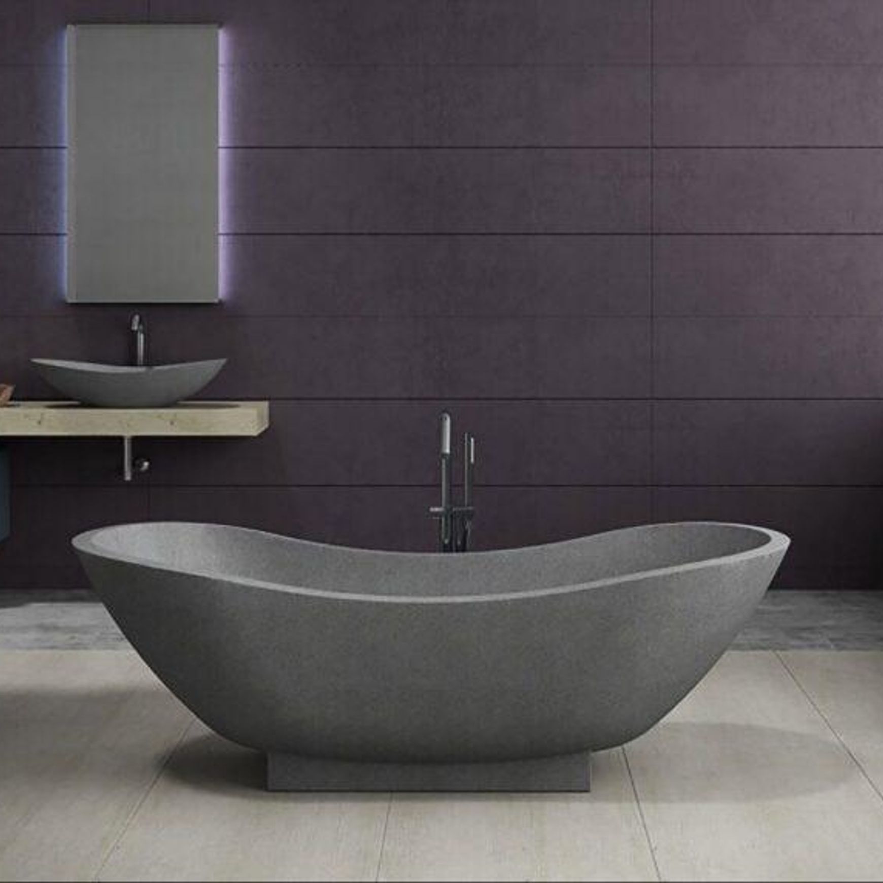 Pietra Bianca Mango Freestanding Stone Bath