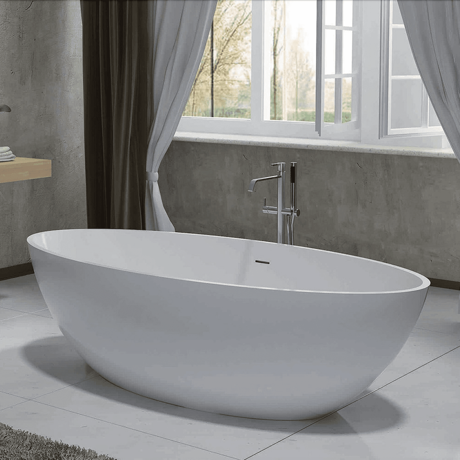 Pietra Bianca Nice Freestanding Stone Bath