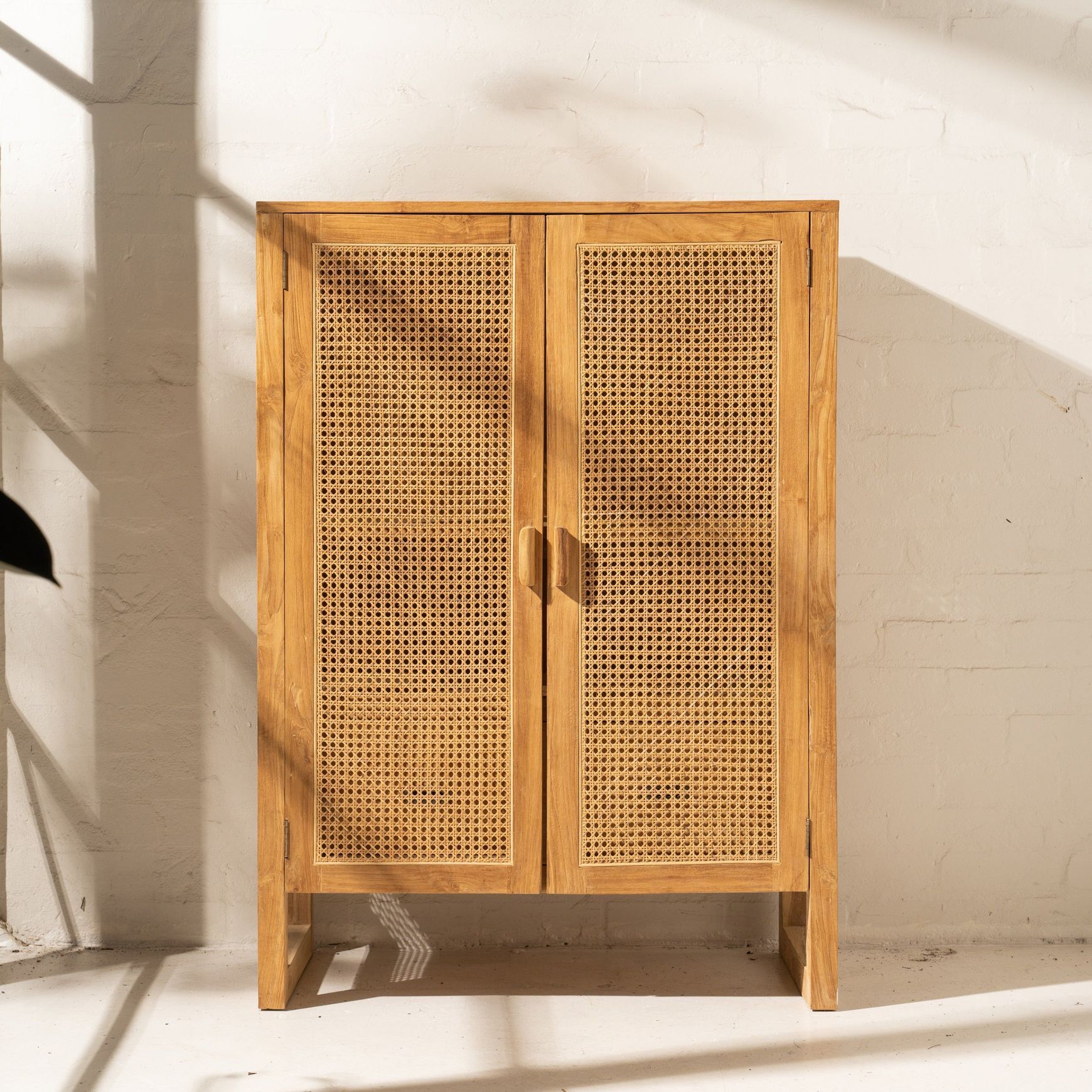 Baes Rattan and Teak Cabinet