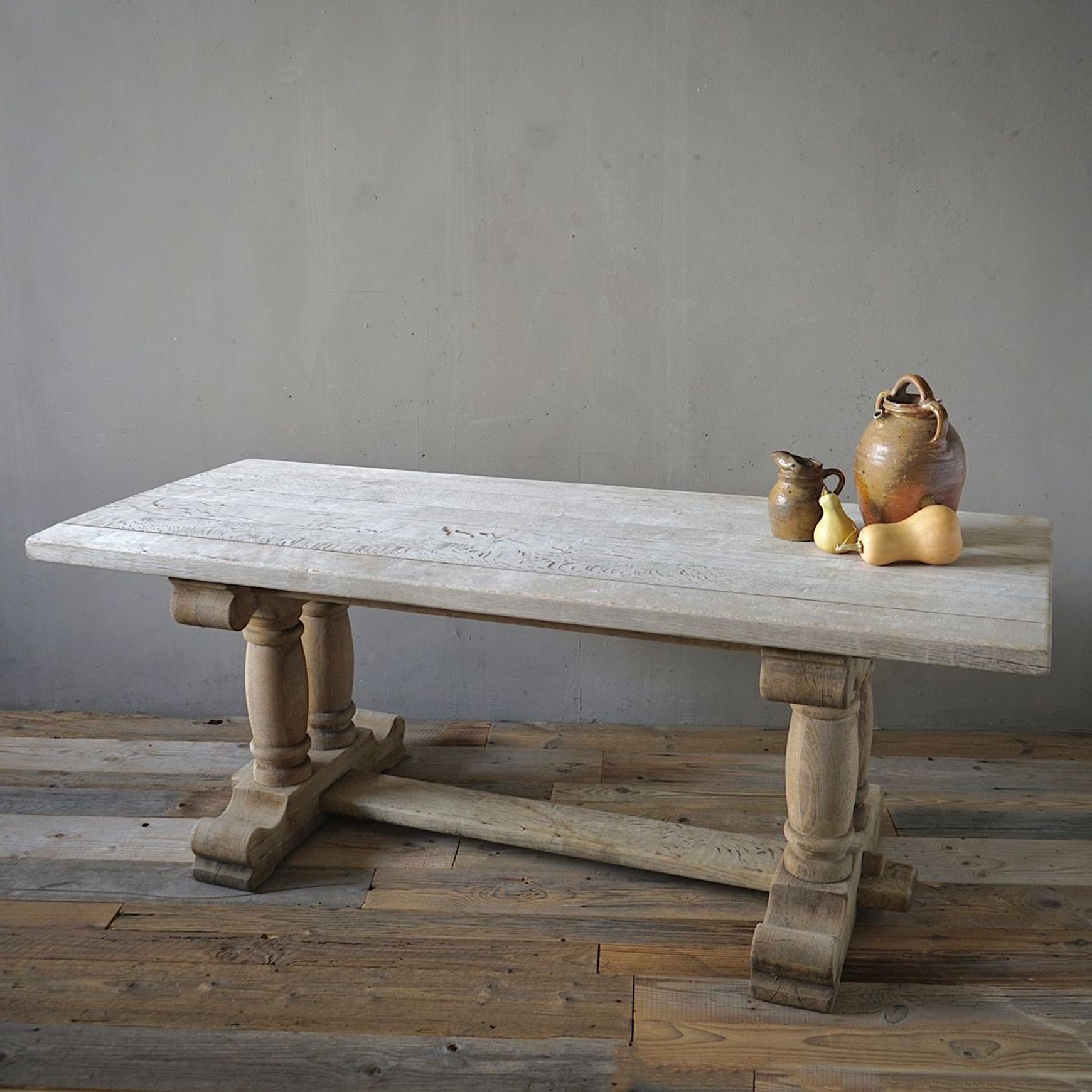 Bleached Oak Refectory Table
