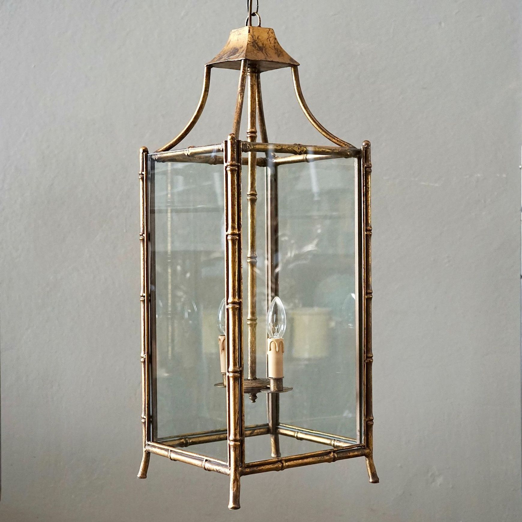French Gilded Iron Lantern