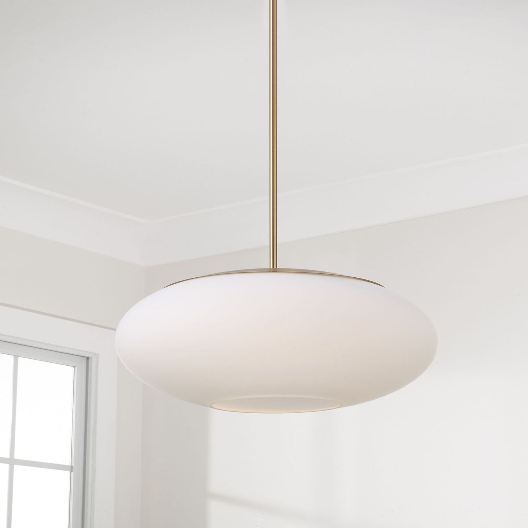 Luca 1 Light Pendant in Aged Brass