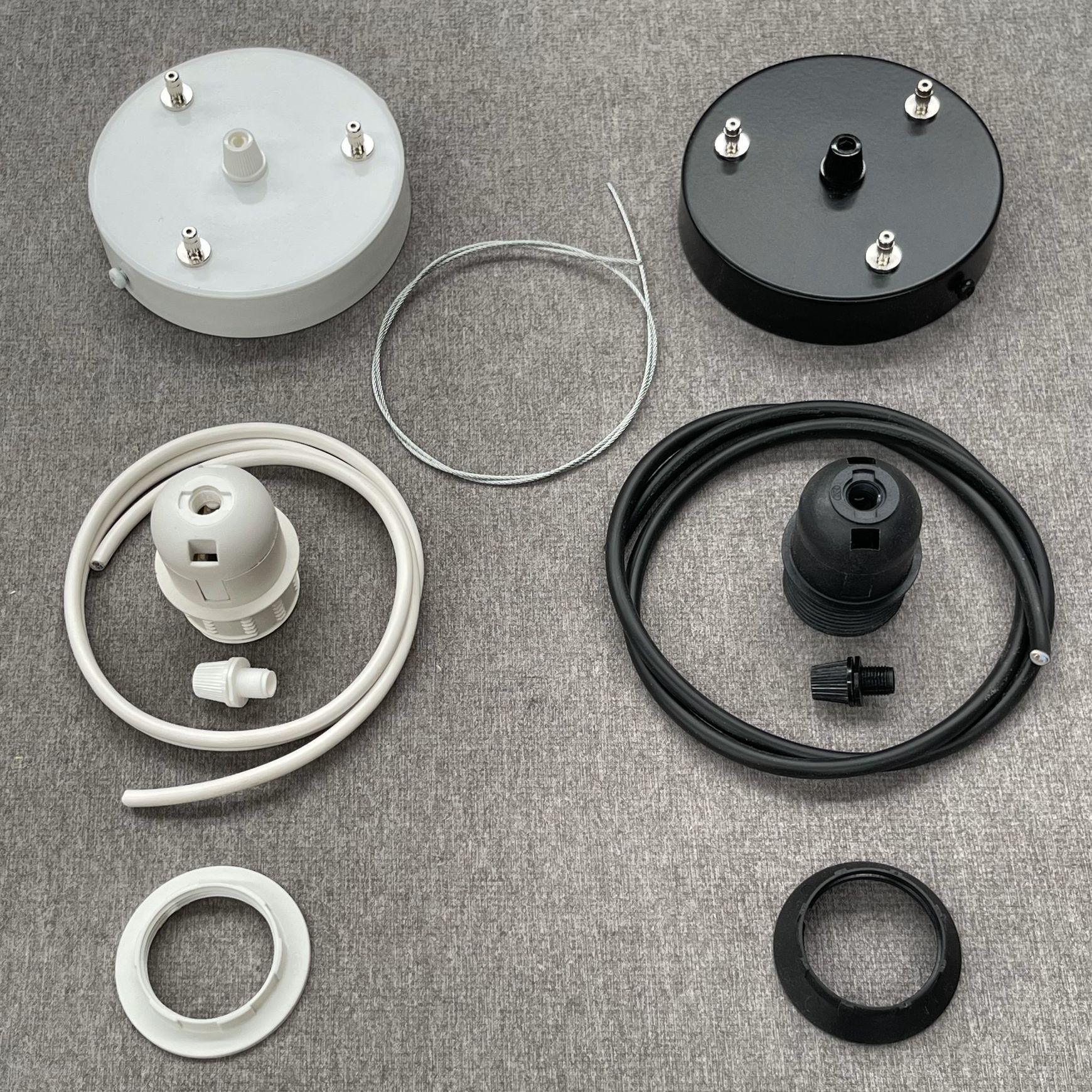 3-Wire Suspension Set - iO Large Drum Pendant Shades
