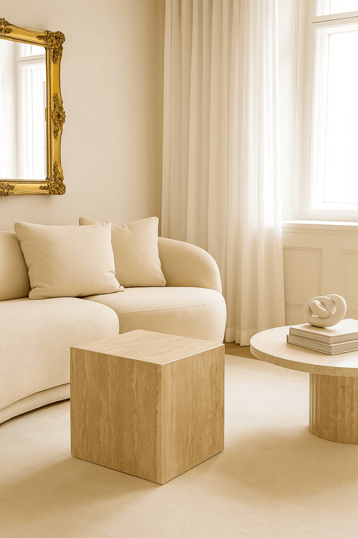 Cube Side Table - Travertine | Natural Stone Co.