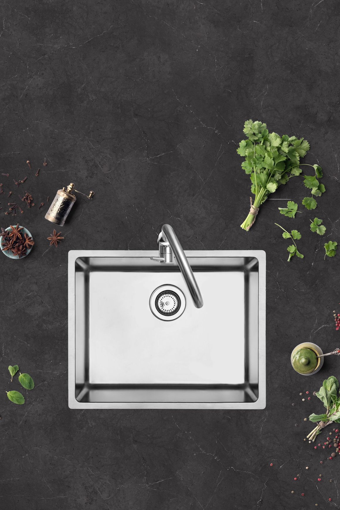 Pressed Stainless Steel Sinks by Mercer