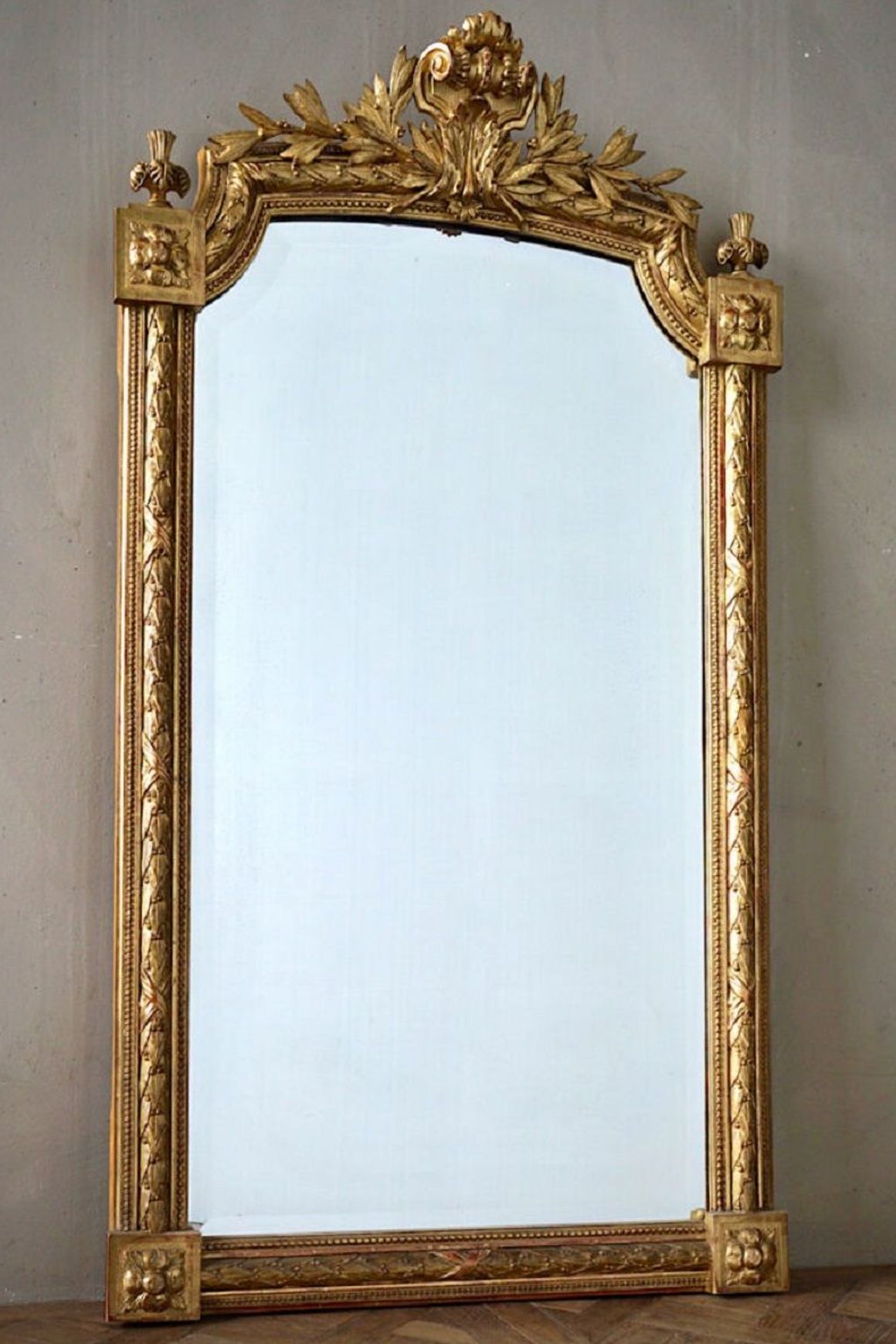 French Antique Louis XVI Gilded Mirror