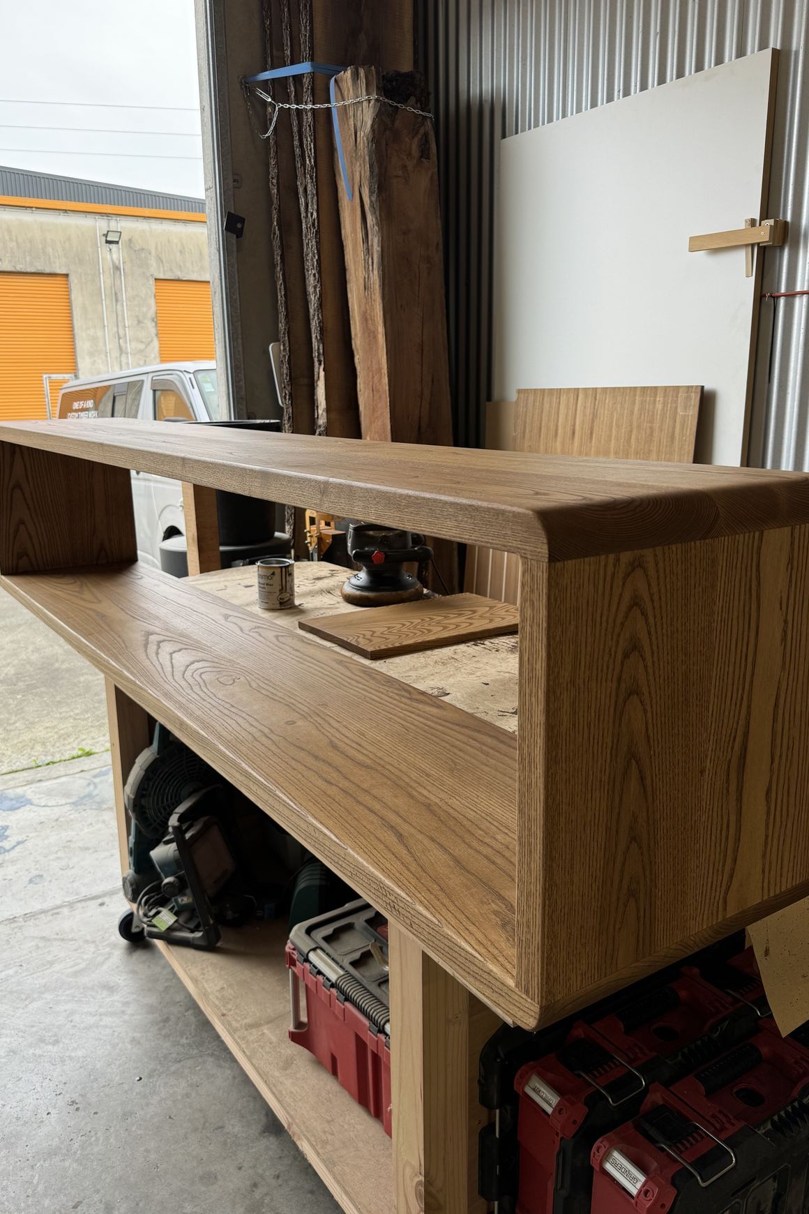 Bespoke Floating Wall Unit — American White Ash