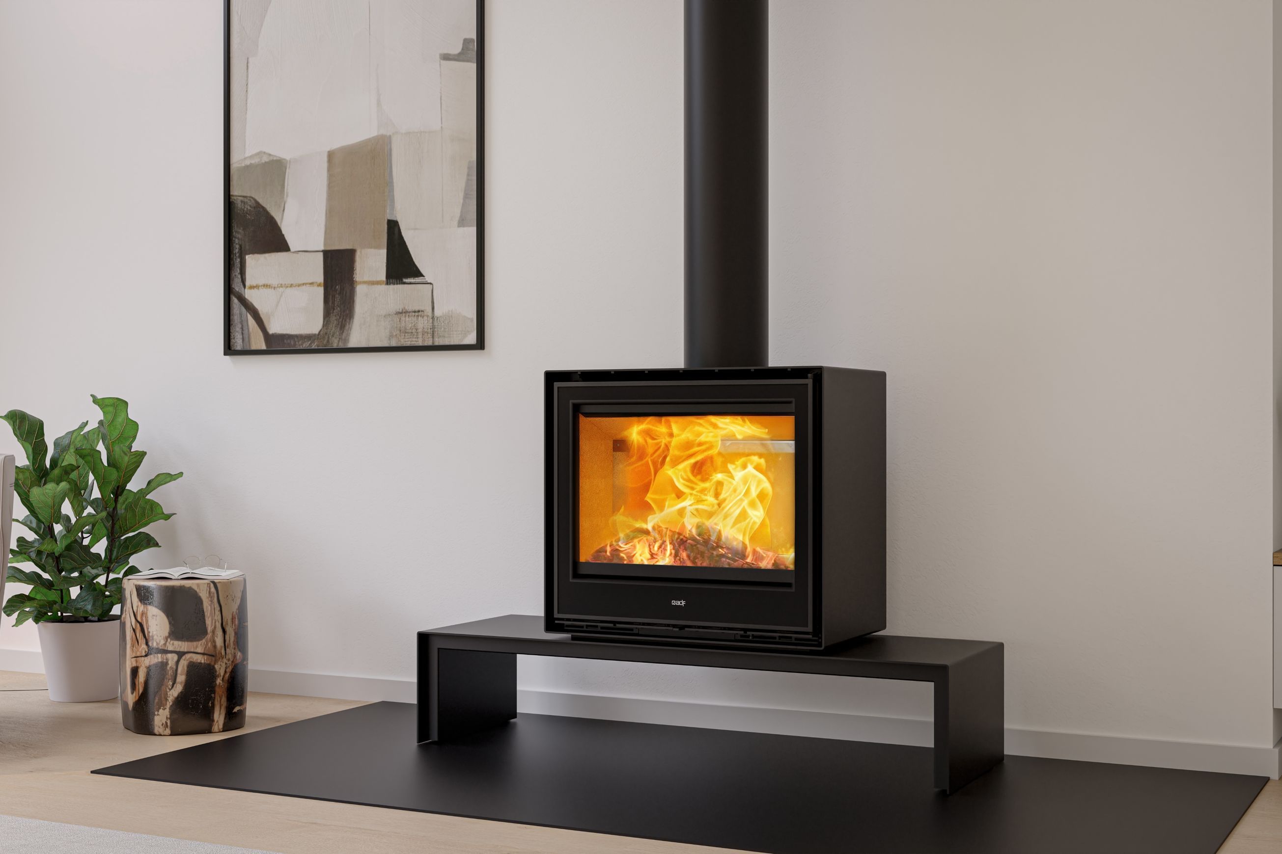 ADF Clare 80S Q Freestanding Wood Fireplace