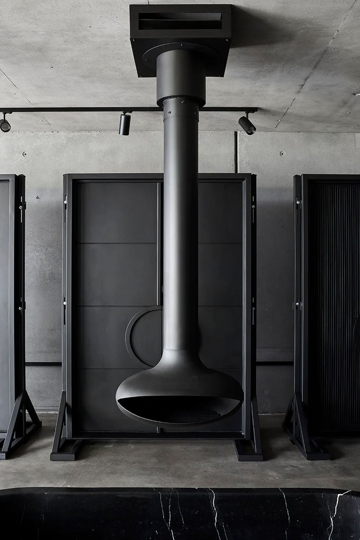 Zen Elegante Wood Burning Suspended Fireplace