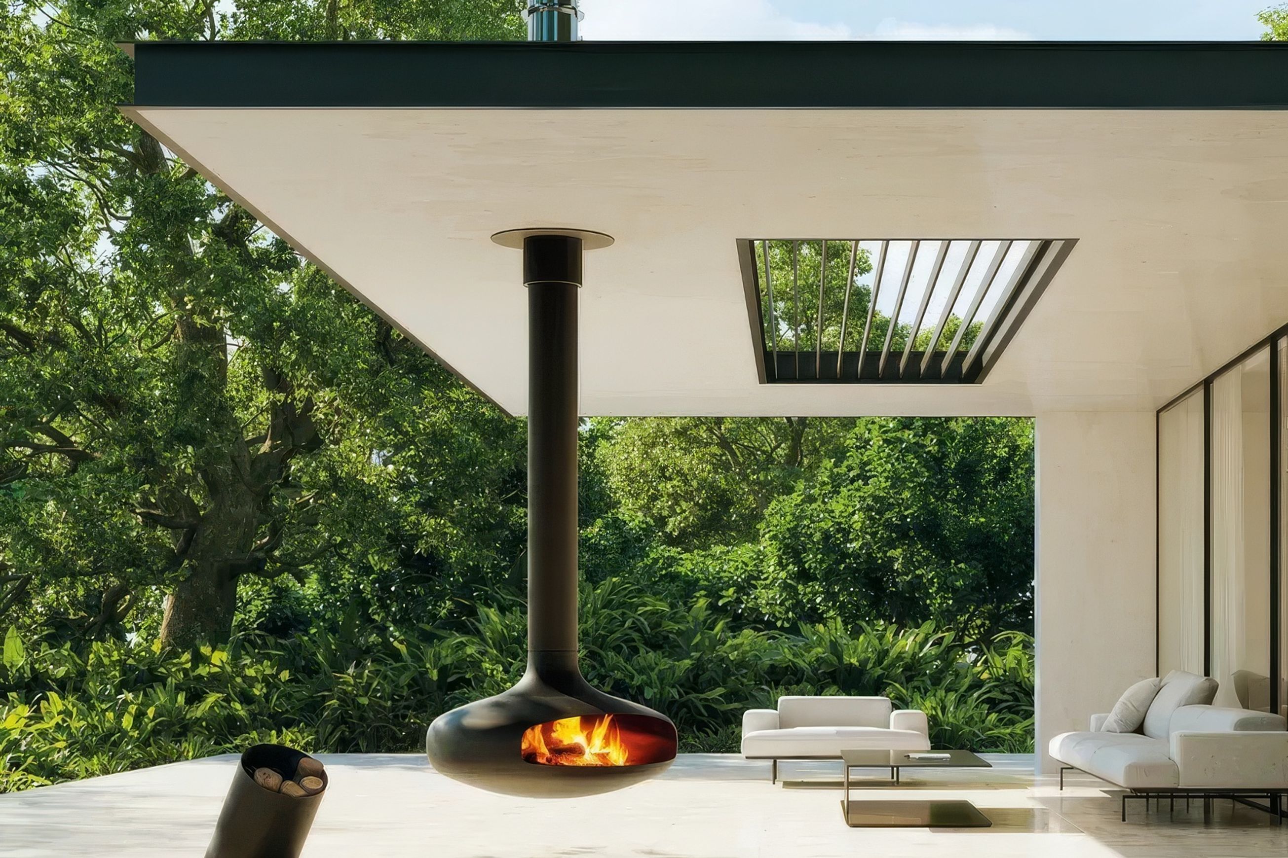 Domo Suspended Outdoor Fireplace