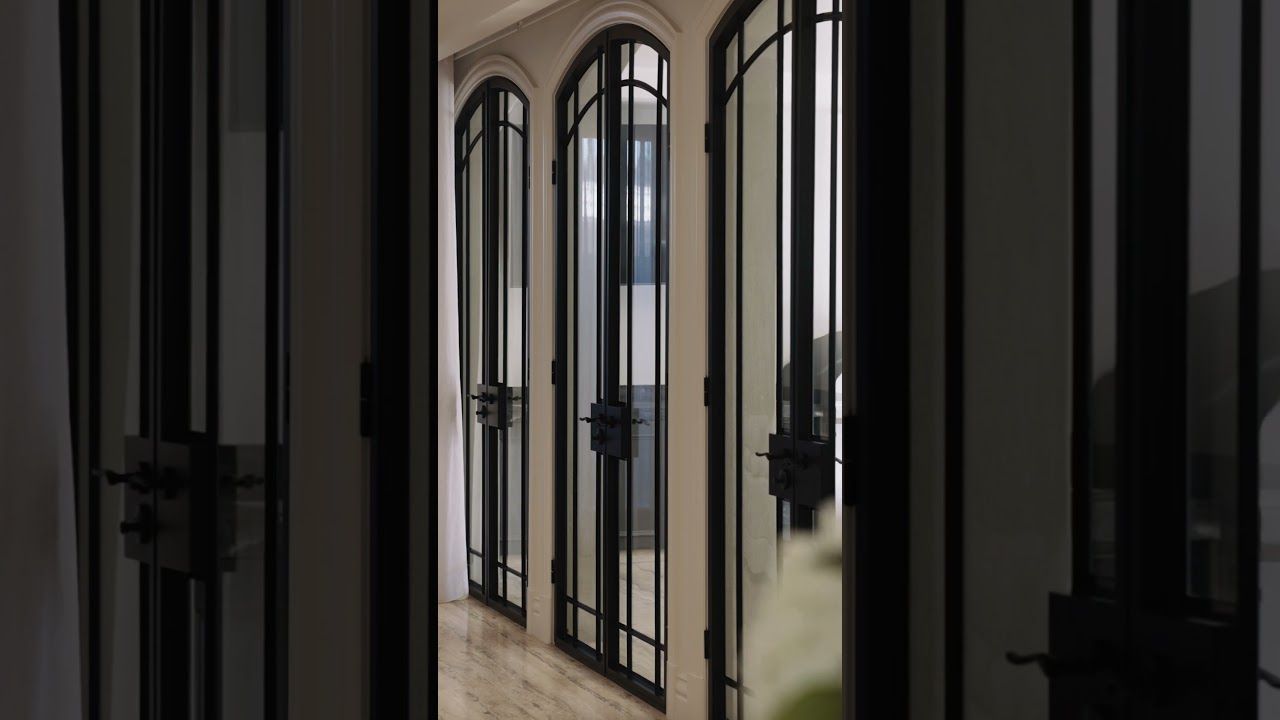 Zen Doors & Windows - Custom Made FPS50 Steel Frame Arched Doors - Essendon Victoria