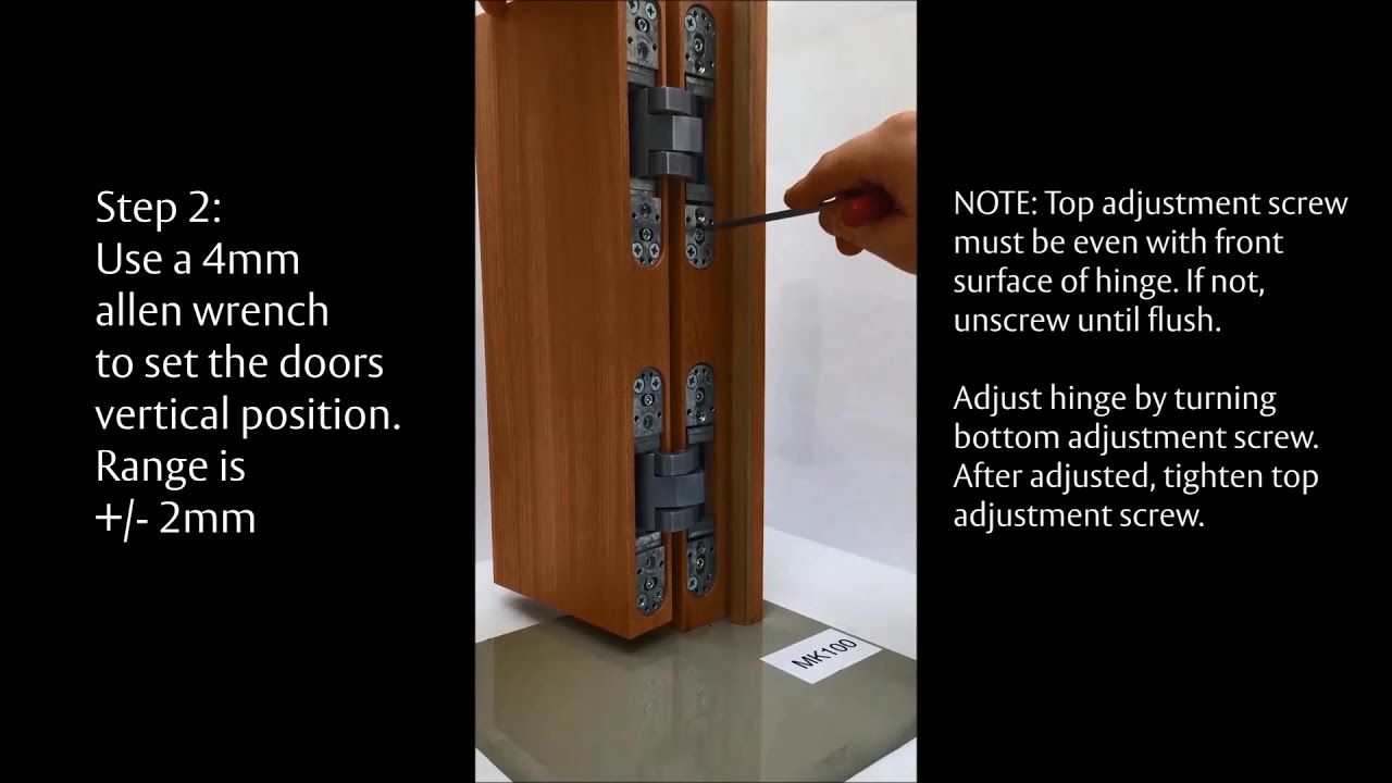 McKinney MK100 Concealed Hinge 3D Adjustment