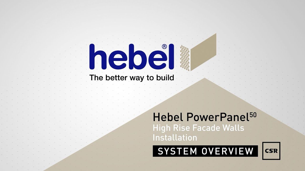 Hebel PowerPanel 50mm High Rise Façade Walls Horizontal Installation
