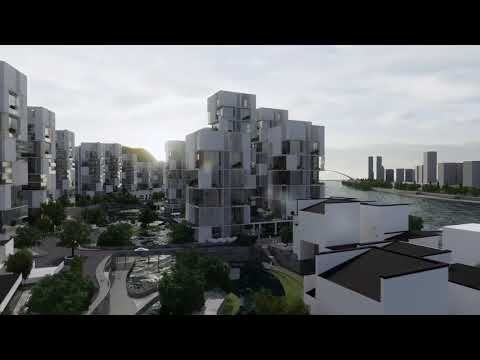 Half Moon Bay development, Huangshan, China video