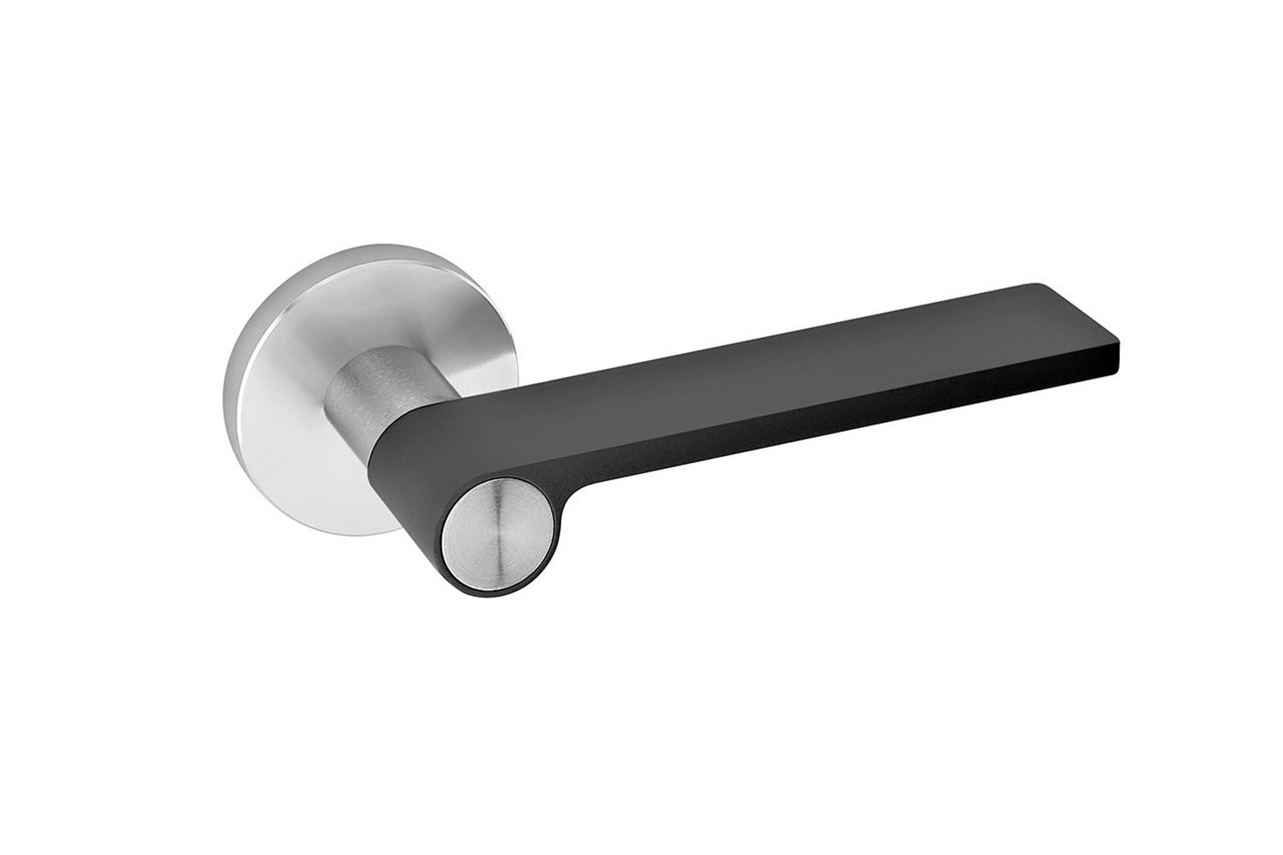 'Outline Black' Lever Handle on Standard Rose