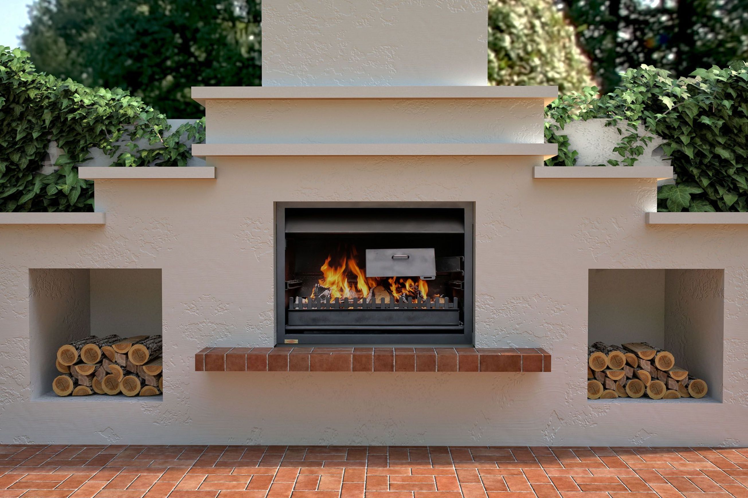 Jetmaster Quadro Outdoor Wood Fireplace