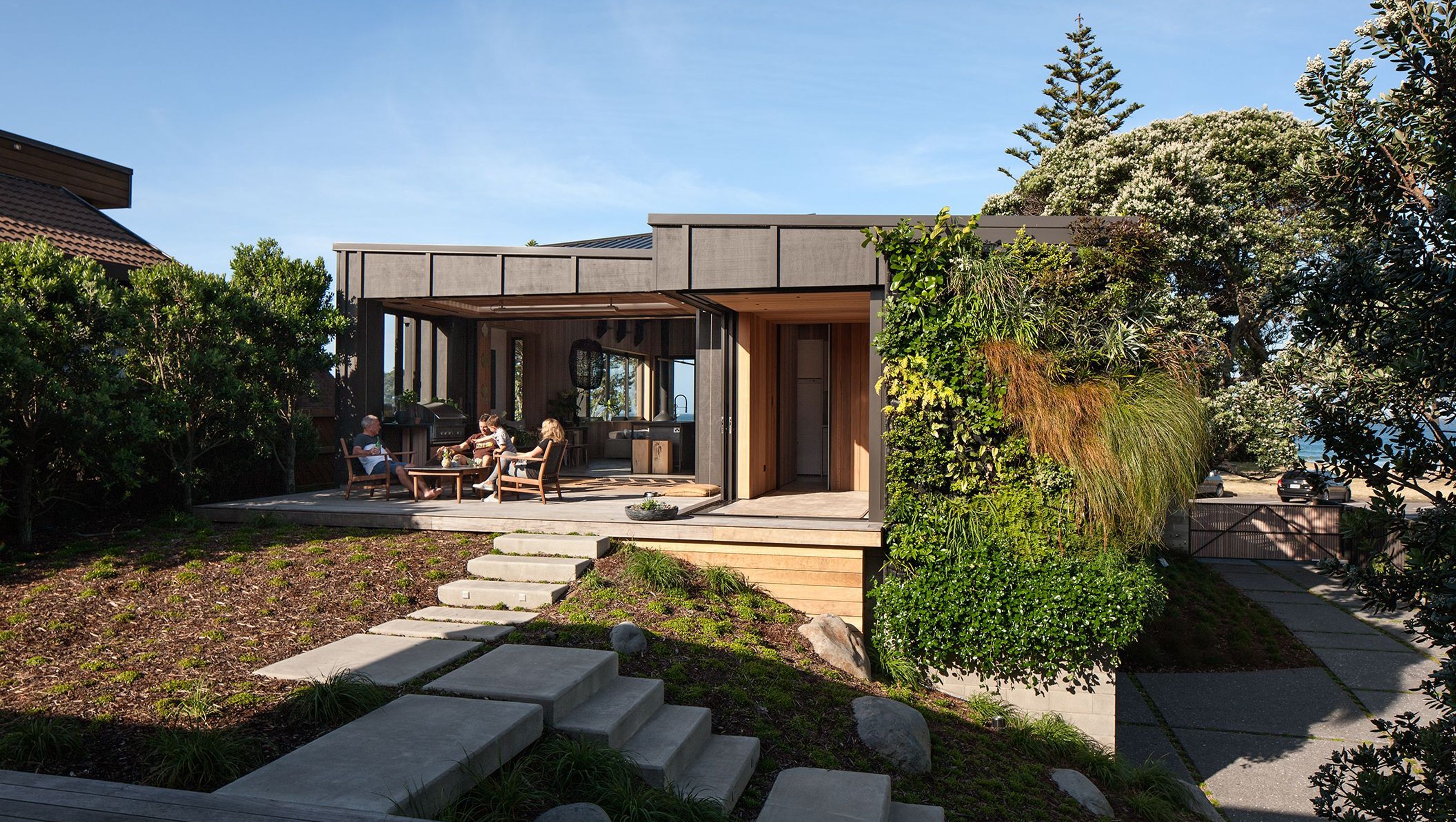 Screened by Pohutukawa