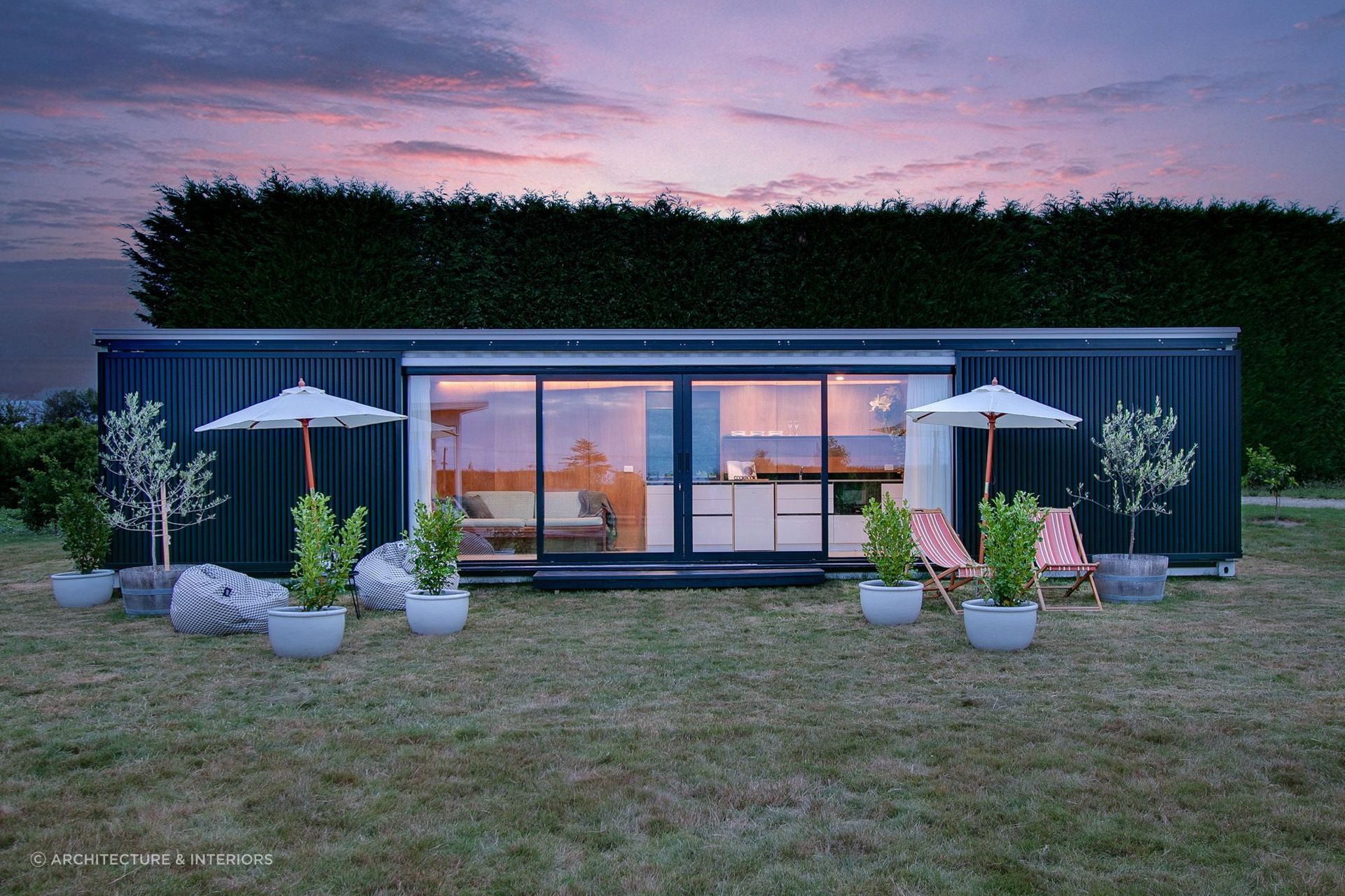 The ingenious use of a 40ft shipping container at Pakowhai Road.