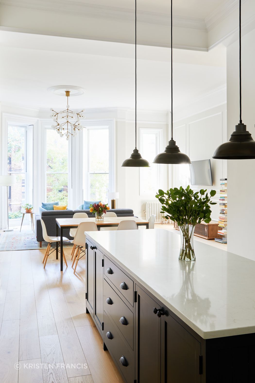 A timeless Brooklyn townhouse is bright and sophisticated. Rise Projects's design approach incorporated every modern amenity for easy living, while also paying tribute to the building's history and accentuating its original details.