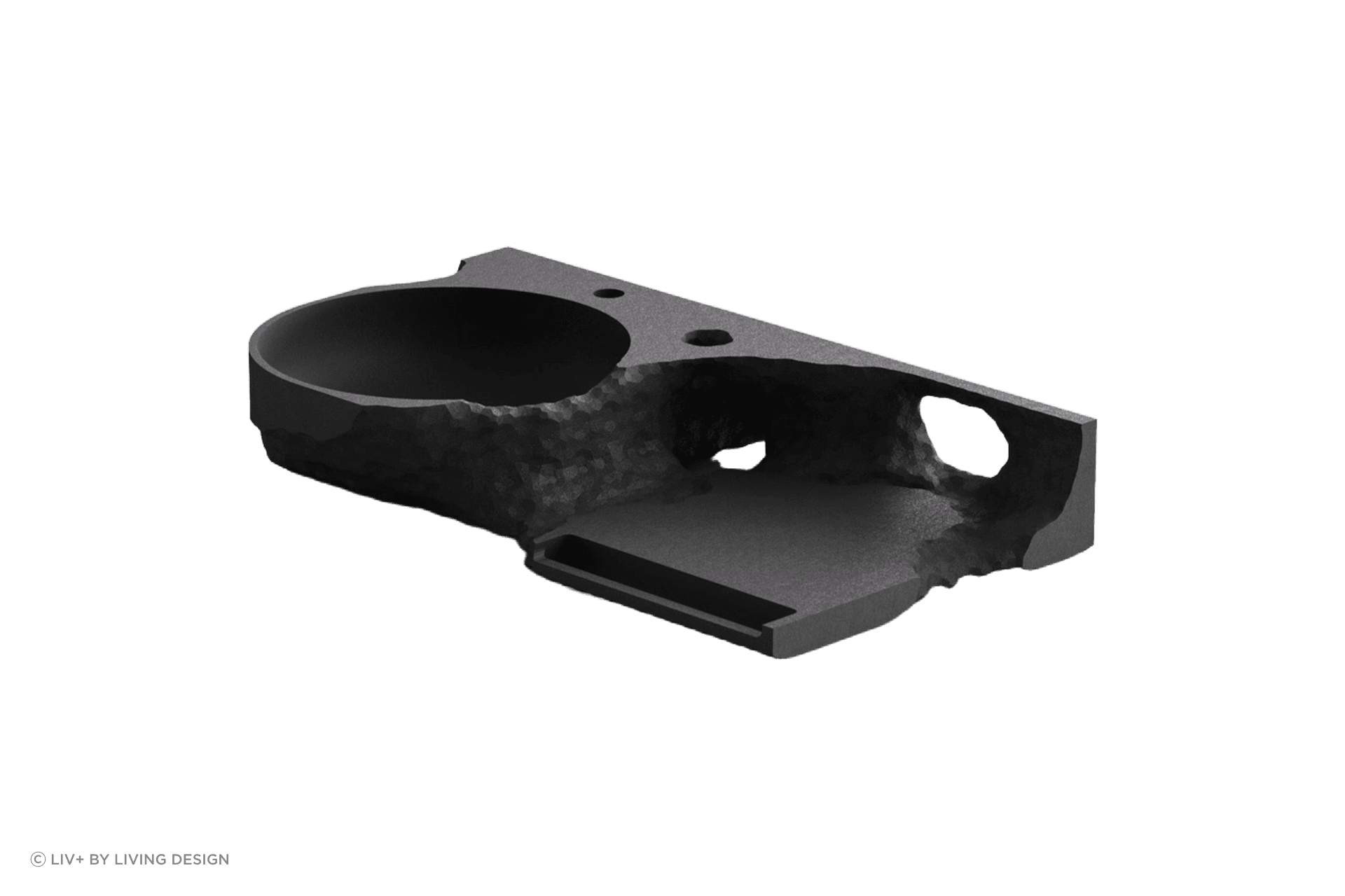 A sculptural, one-of-a-kind choice with the Aqvato Carbo (C.IID) Bathroom Basin.