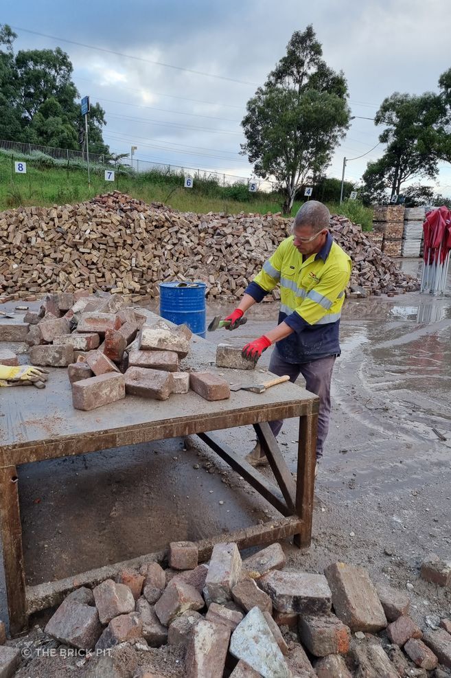 The waste from the bricks is recycled and used as road base.