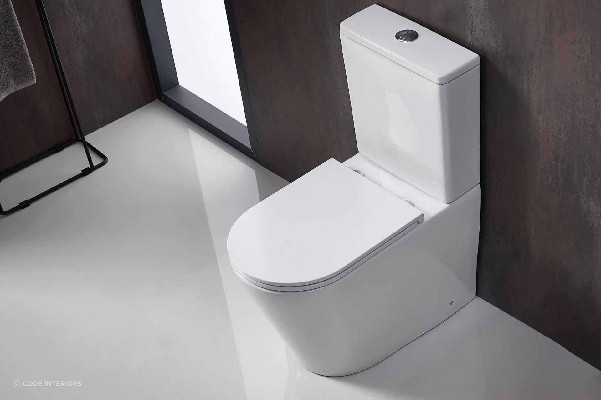 With a WELS 4 star rating and a rimless pan, the Code Pure Overheight Toilet Suite is a water efficient and easy to clean solution for the modern home.
