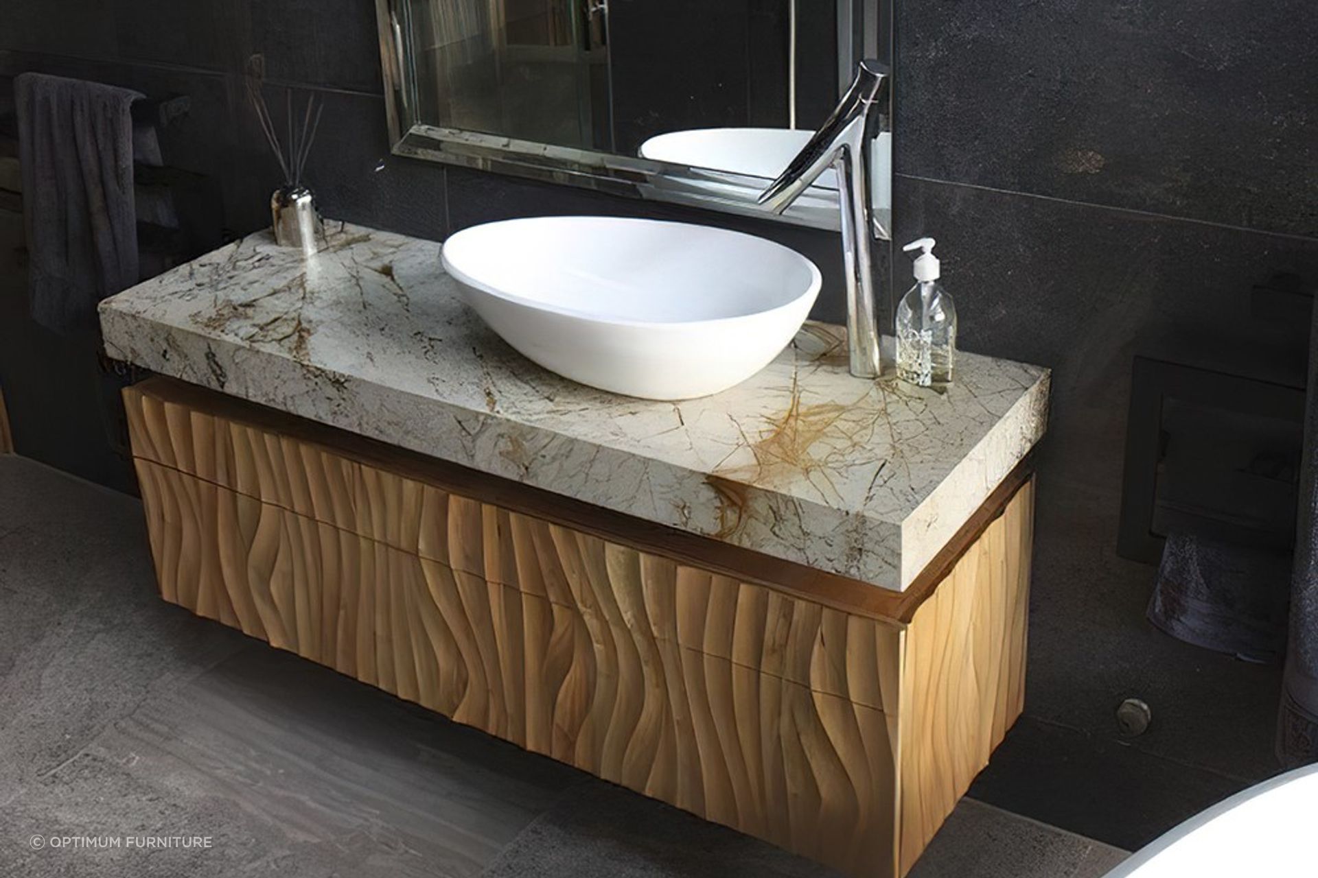 A custom made option like this immaculate vanity by Optimum Furniture is a sure-fire way to get something that is truly unique