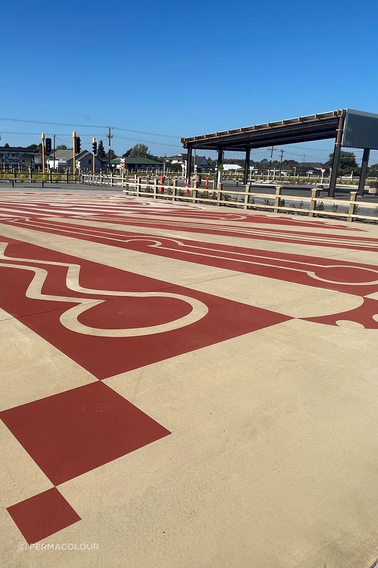 Unfazed by the high foot traffic and general wear urban spaces are subject to, all products in Permacolour’s decorative concrete range can be used in these projects. With maintenance and resealing every few years, the concrete will continue to look as good as it did on day one.