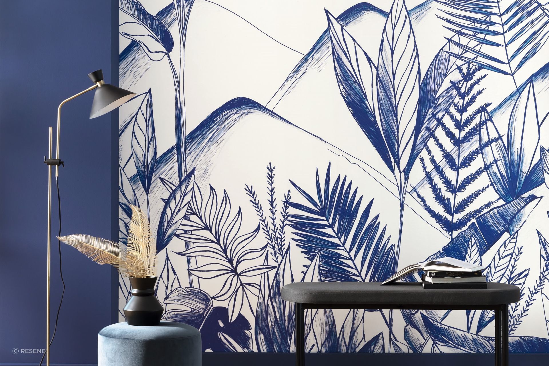 You'll find brilliant uses of blue everywhere with the Only Blue Wallpaper Collection.