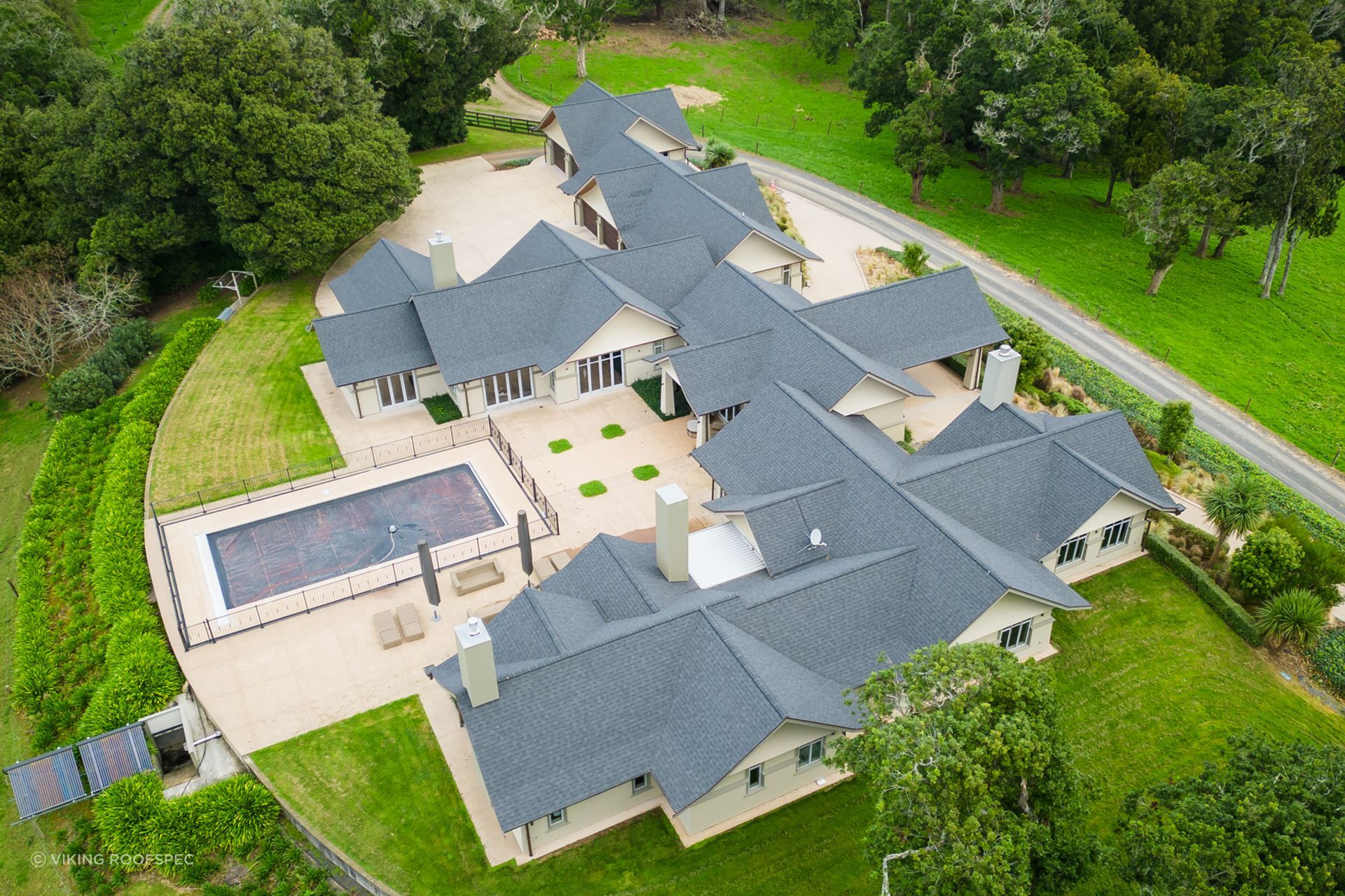 The roofing system is resistant to salt, mildew, high wind and high impact.