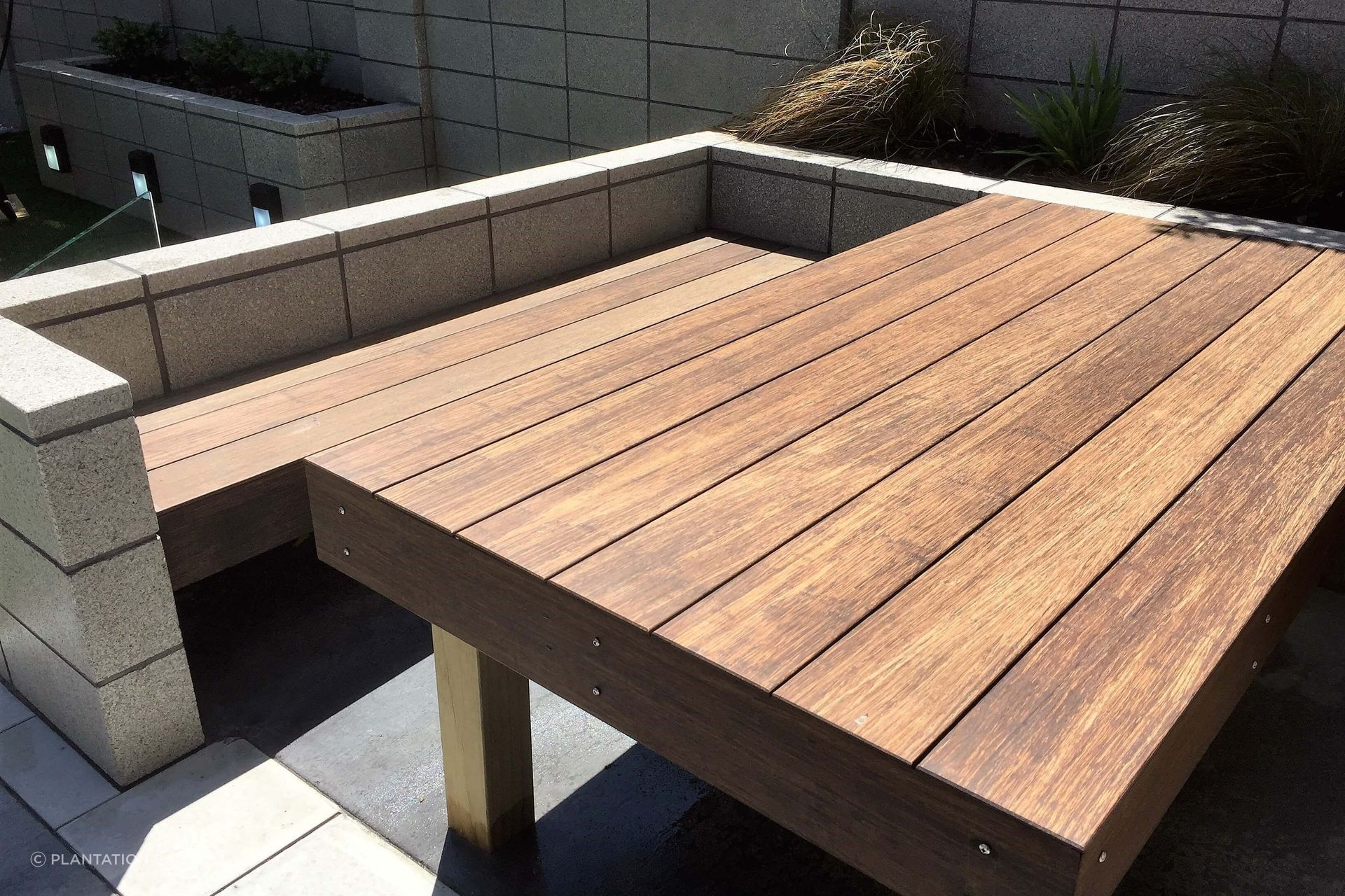 "We’re seeing clients create built-in outdoor furniture, kitchens, planter boxes, and screens made from bamboo."