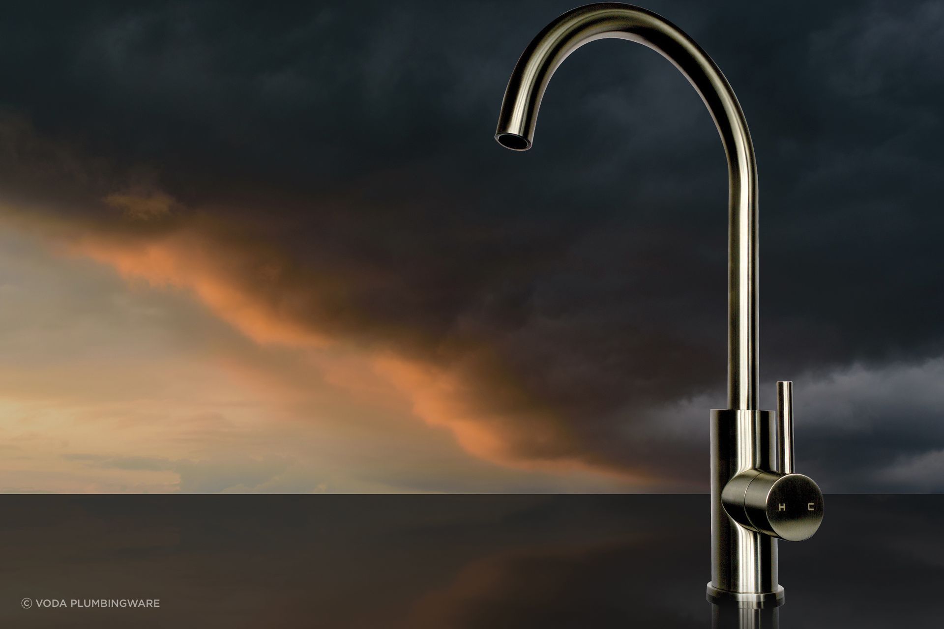 To further enhance its resistance to tarnishing and corrosion, Voda Plumbingware's brushed metal tapware is coated using the advanced method of physical vapour deposition (PVD).