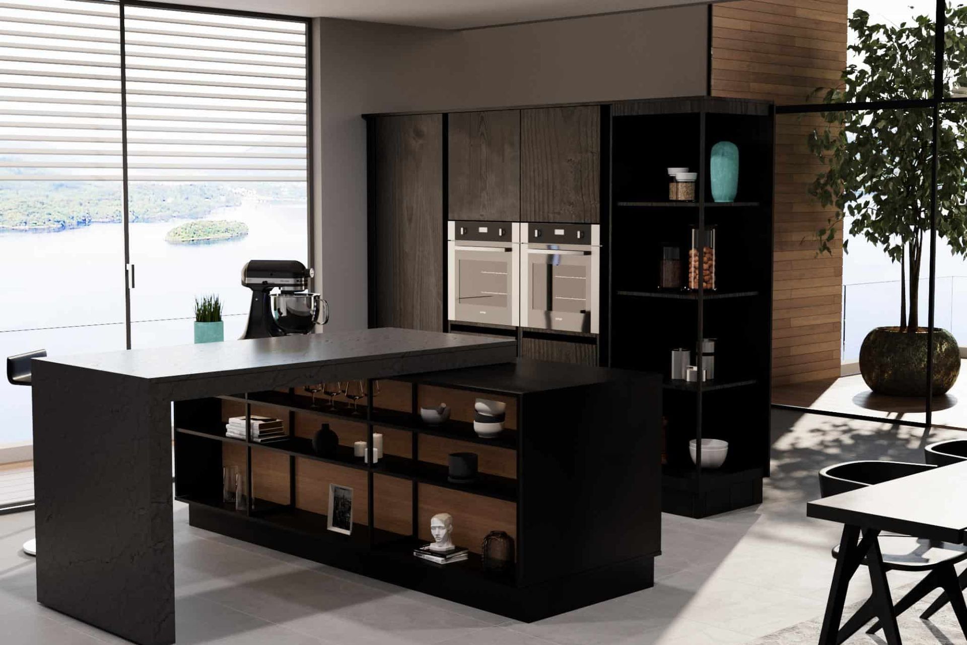 The fitting's unique translatory rotational movement turns furniture inside out.