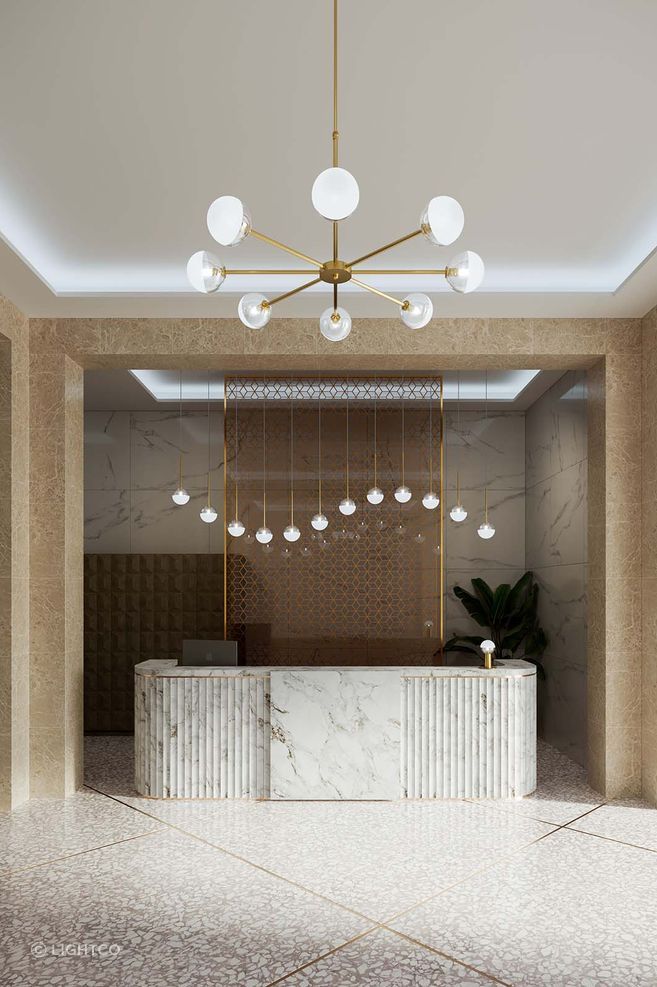 Beautiful contemporary pendant lights on full display