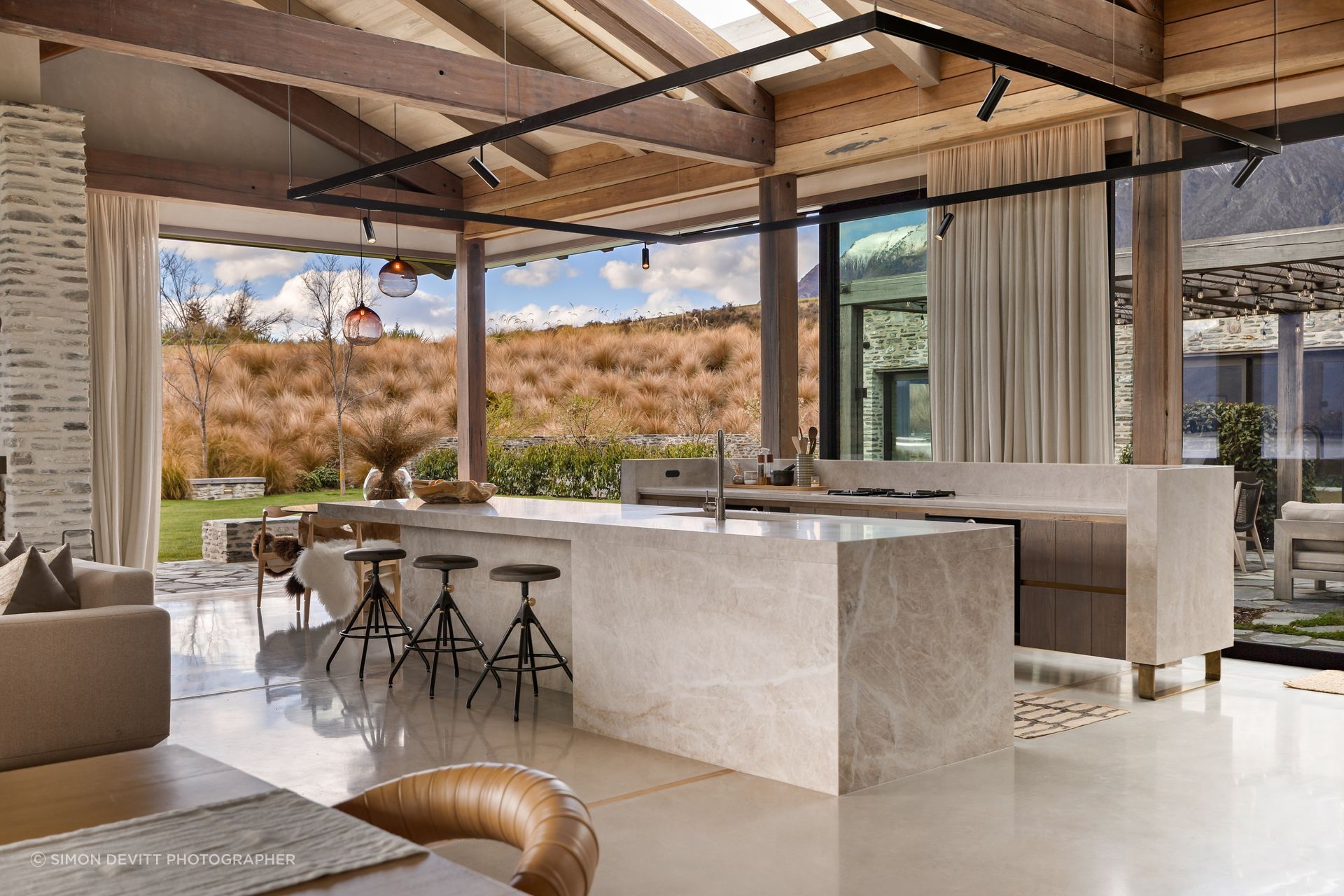 Homestead Bay House in Queenstown interiors by Trinity Interior Design.